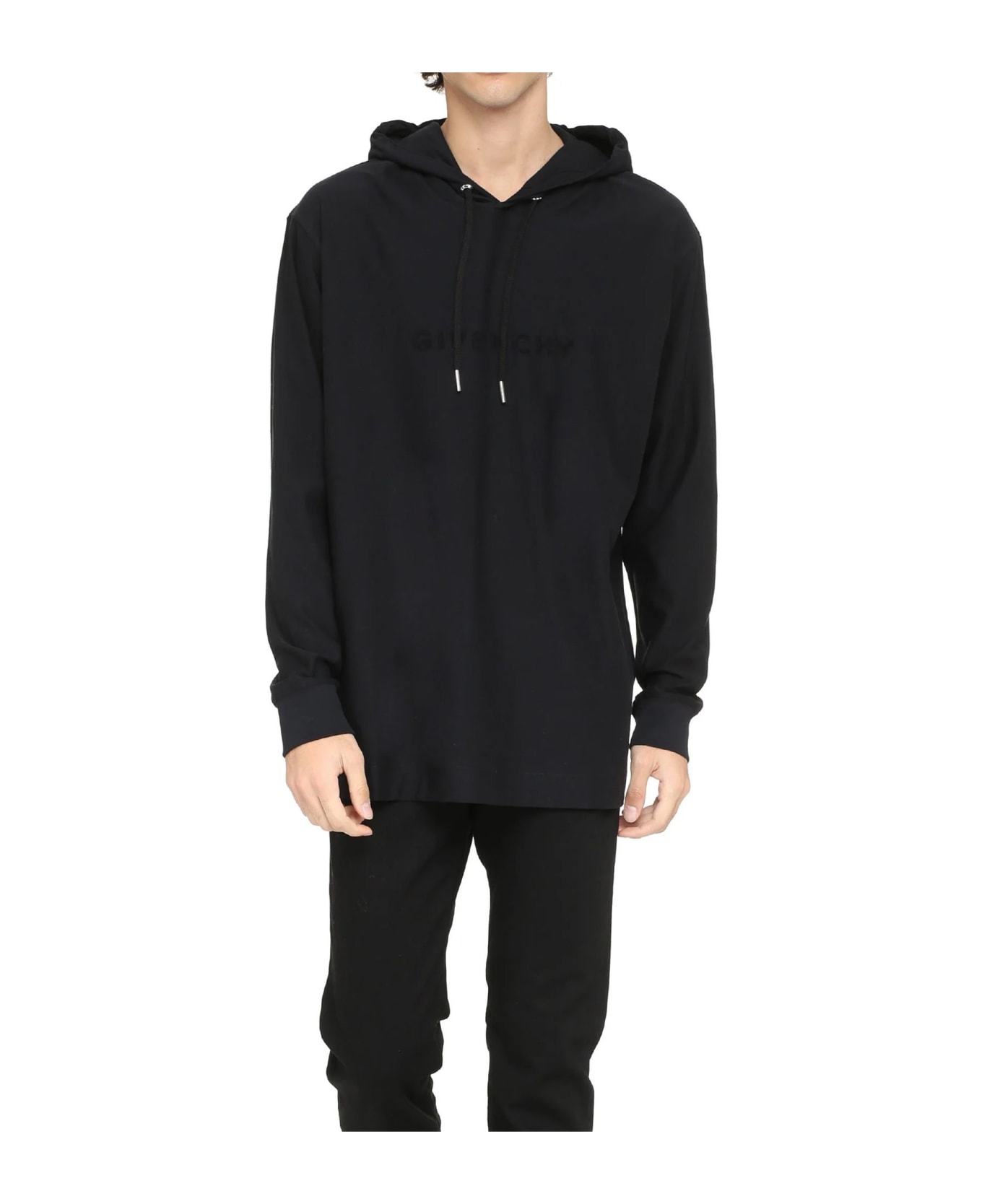 Givenchy Oversize Hooded Sweatshirt - Black フリース