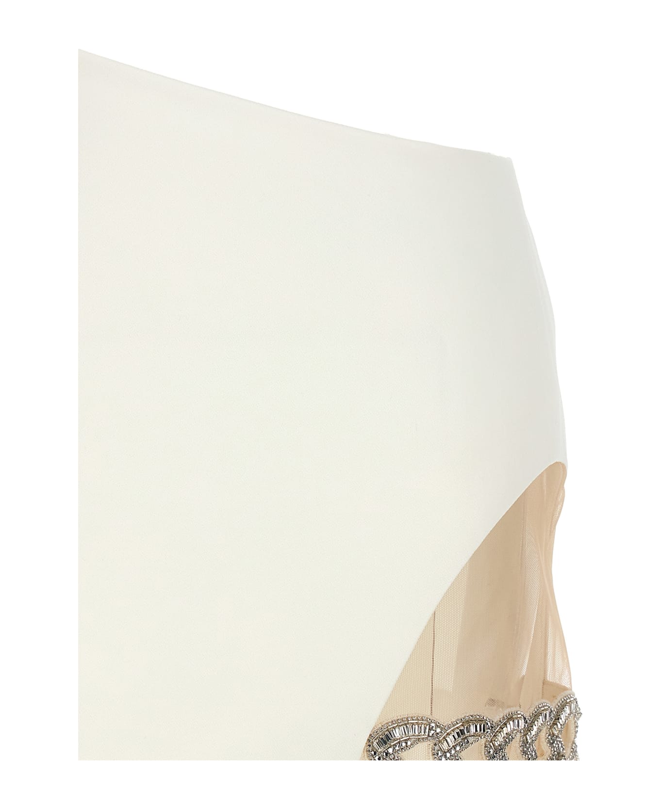 David Koma '3d Crystal Chain Mini' Skirt - White スカート