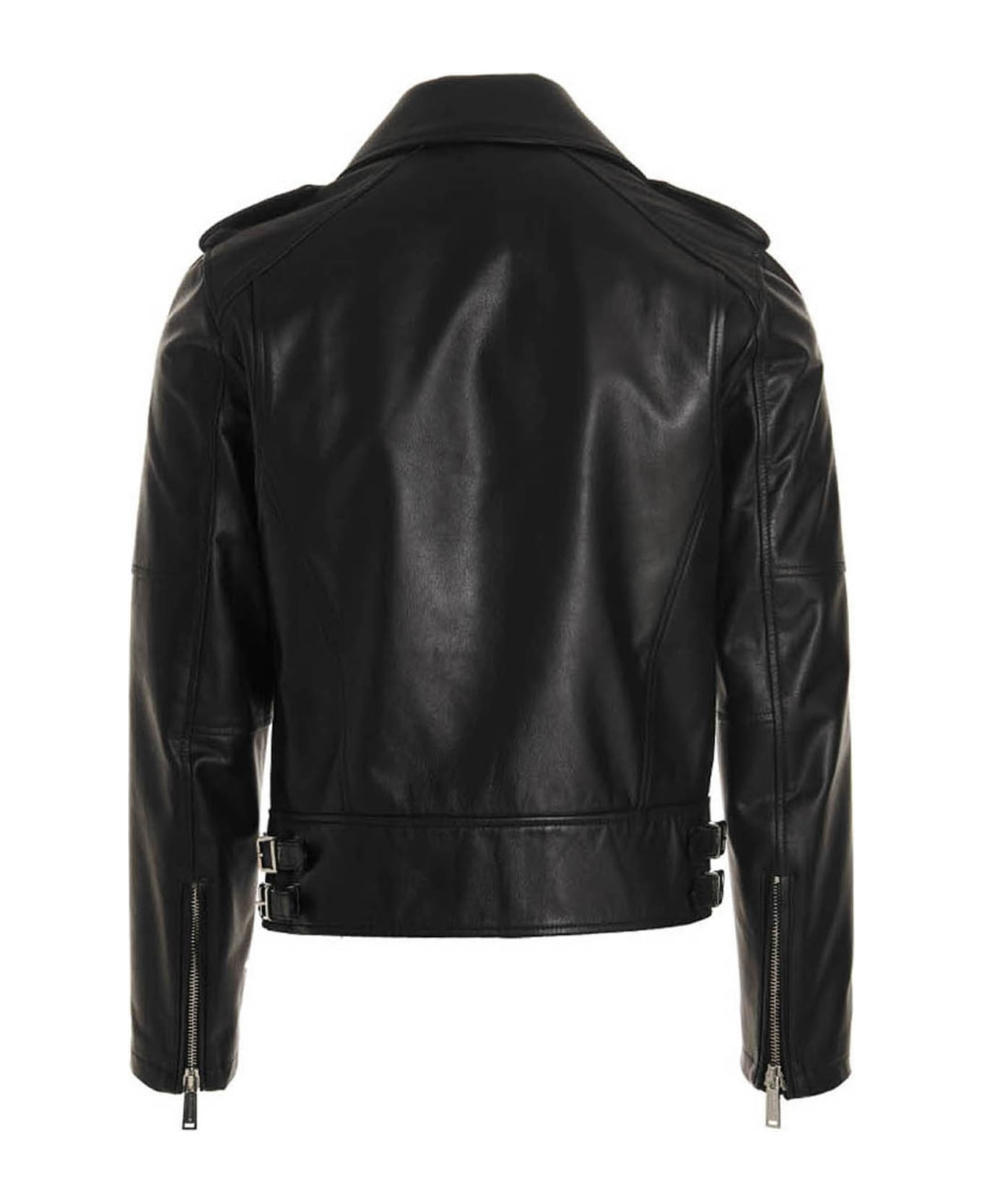 Dsquared2 Kiodo' Leather Jacket - Black