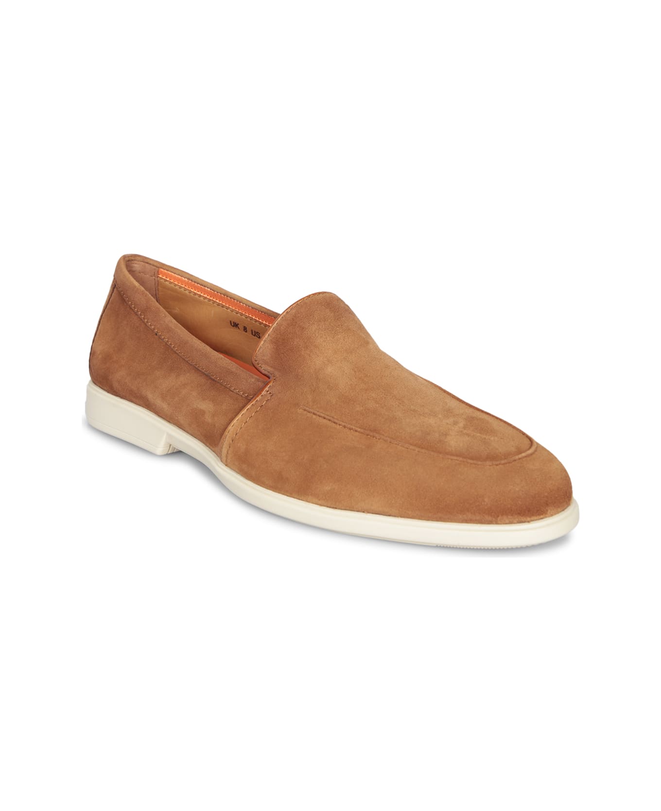 Santoni Malibu Suede Brown Loafer - Brown