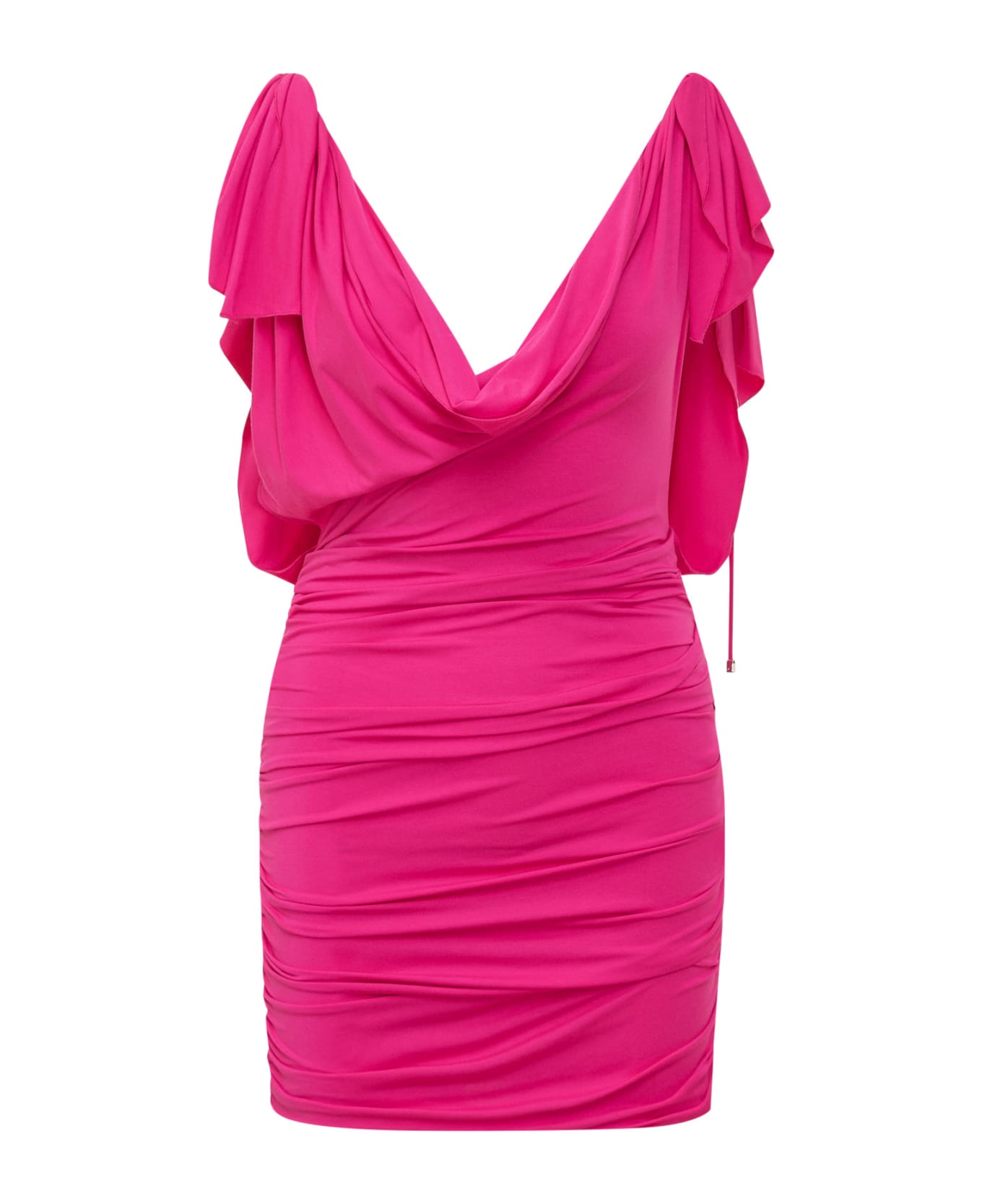 The Attico Jersey Mini Dress - FUCHSIA