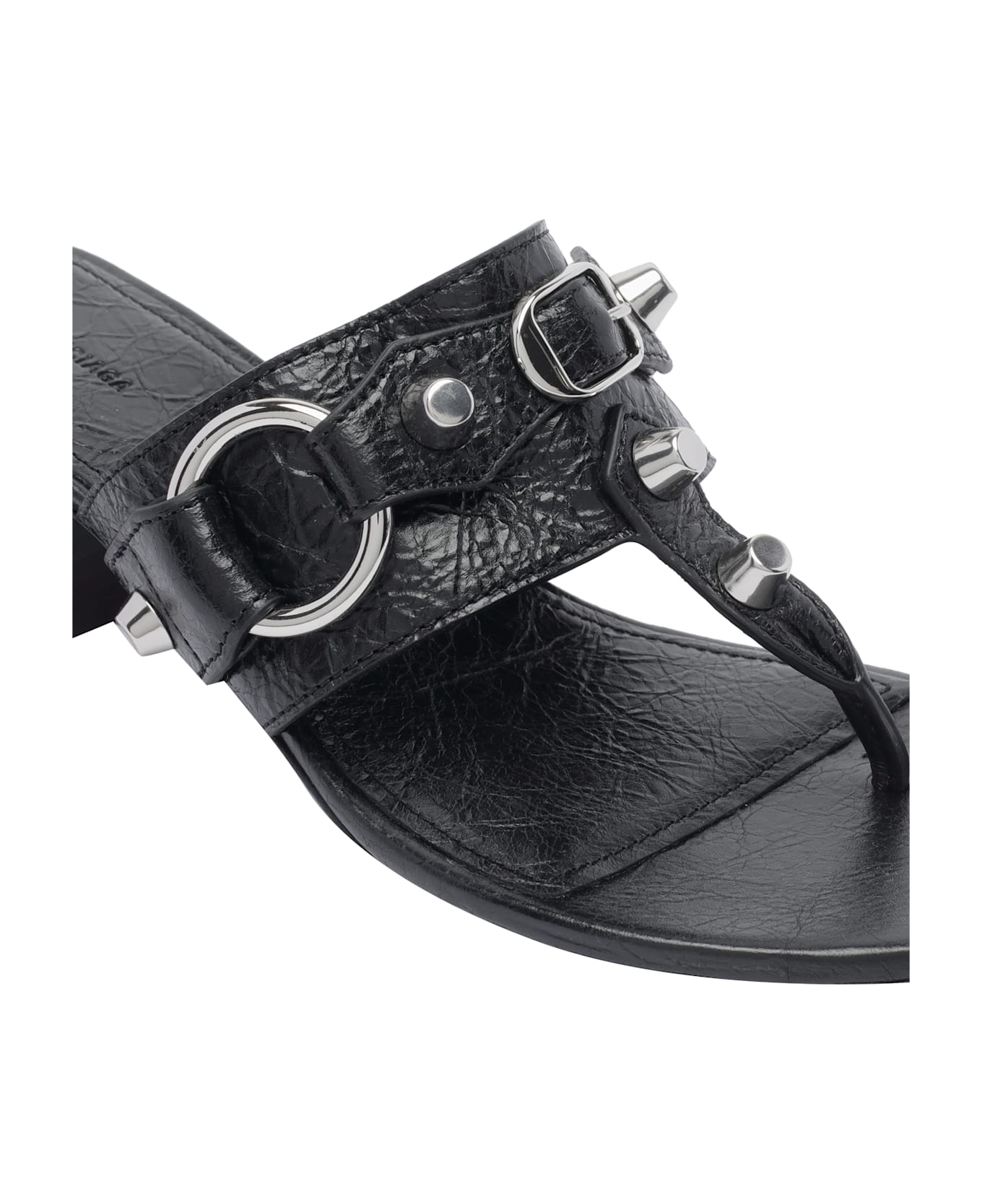 Balenciaga Cagole Pumps Sandal - Black