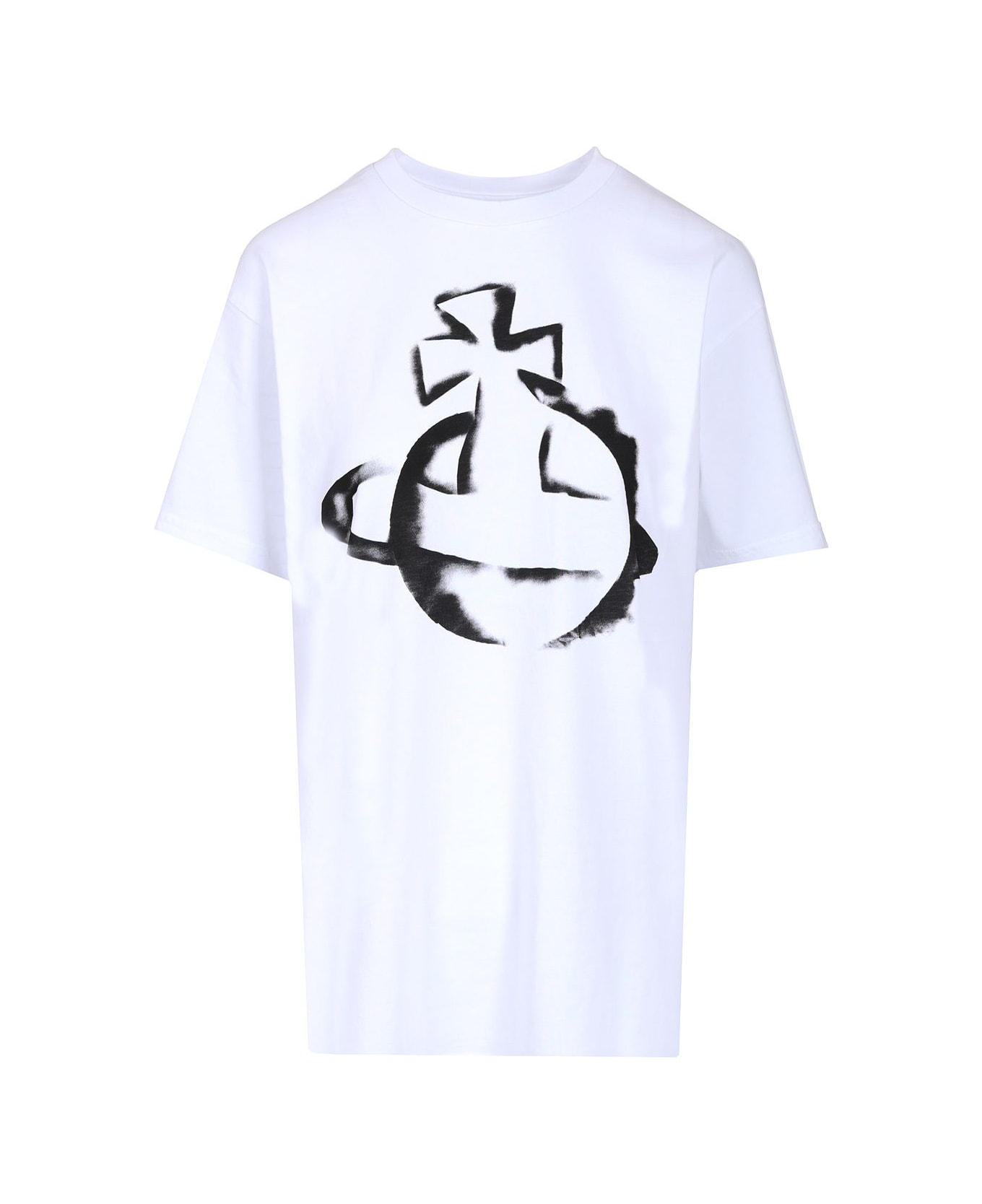 Vivienne Westwood 
stencil Orb
 T-shirt - WHITE