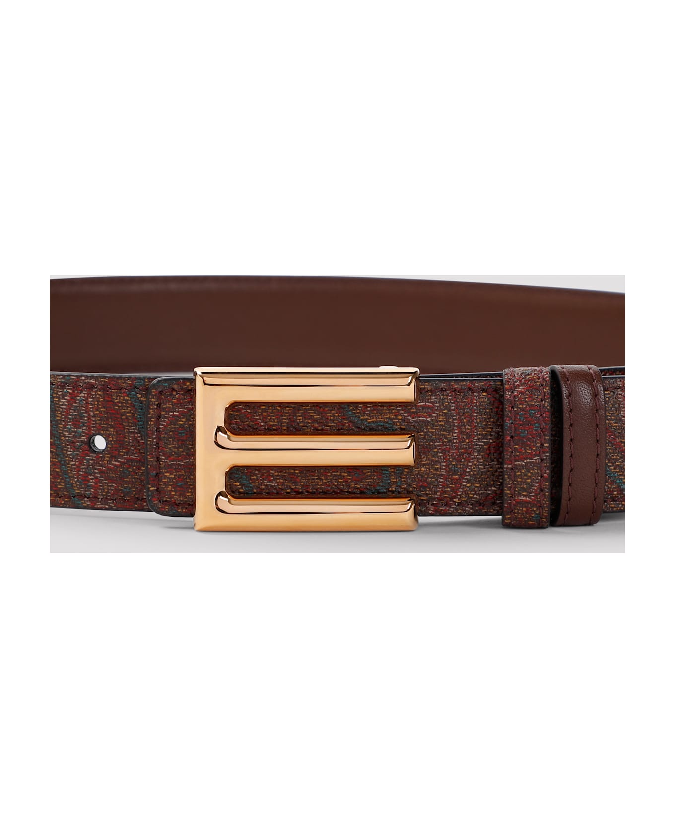 Etro Logo Belt - Marrone