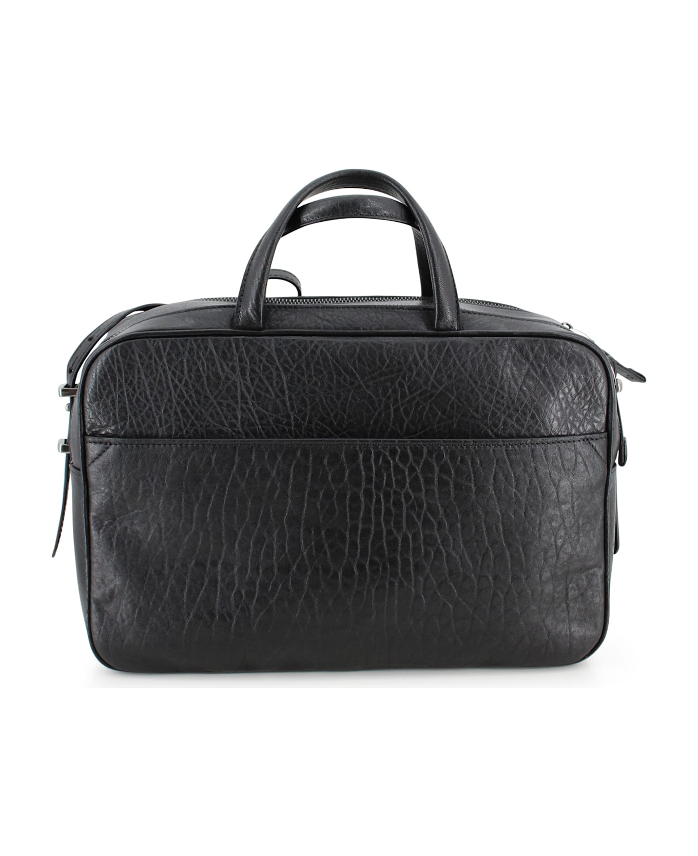 Weekend Max Mara Large Nappa Leather Satchel - Black