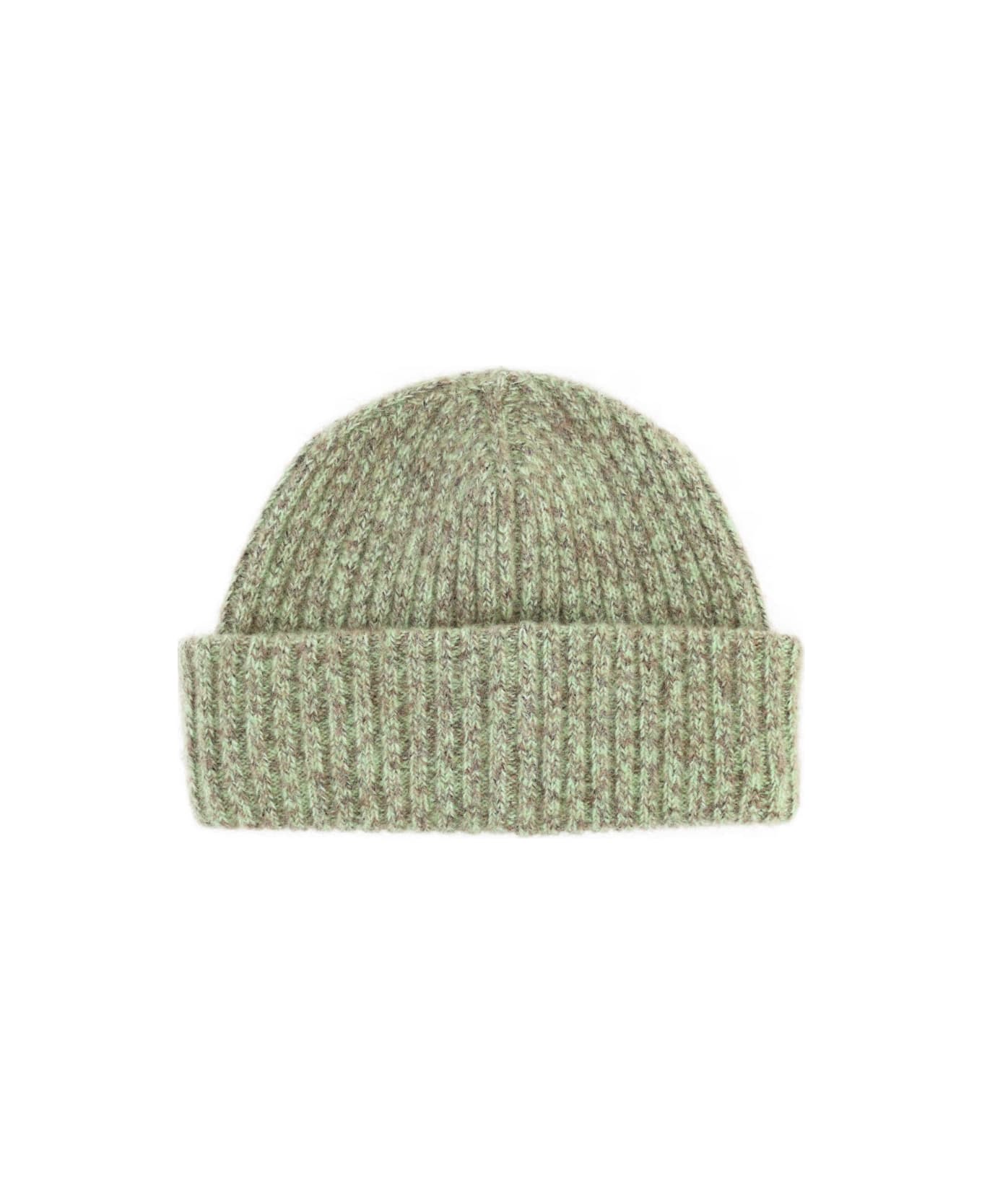Ganni Wool And Mohair Beanie - GREEN