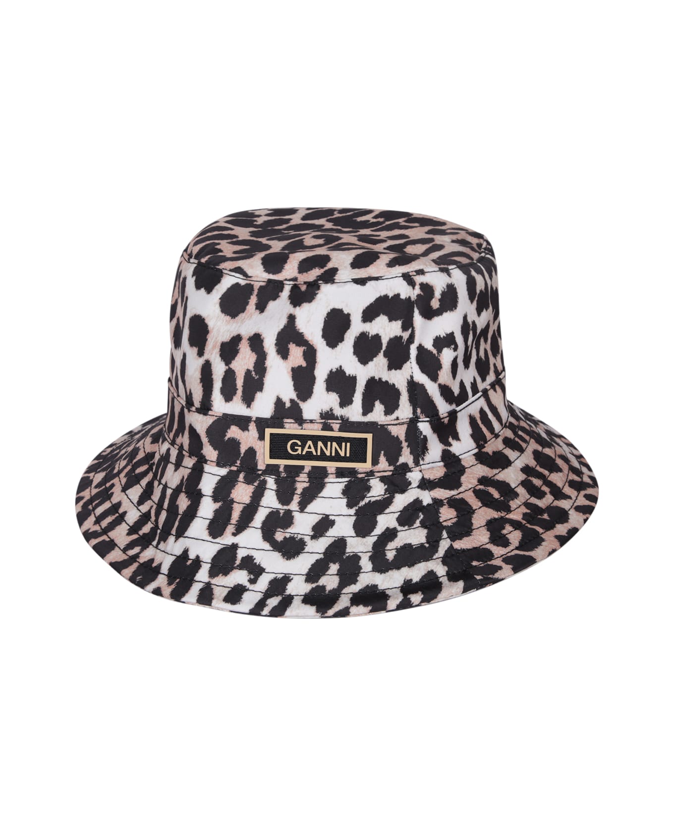 Ganni Leopard Print Bucket Hat - Multi