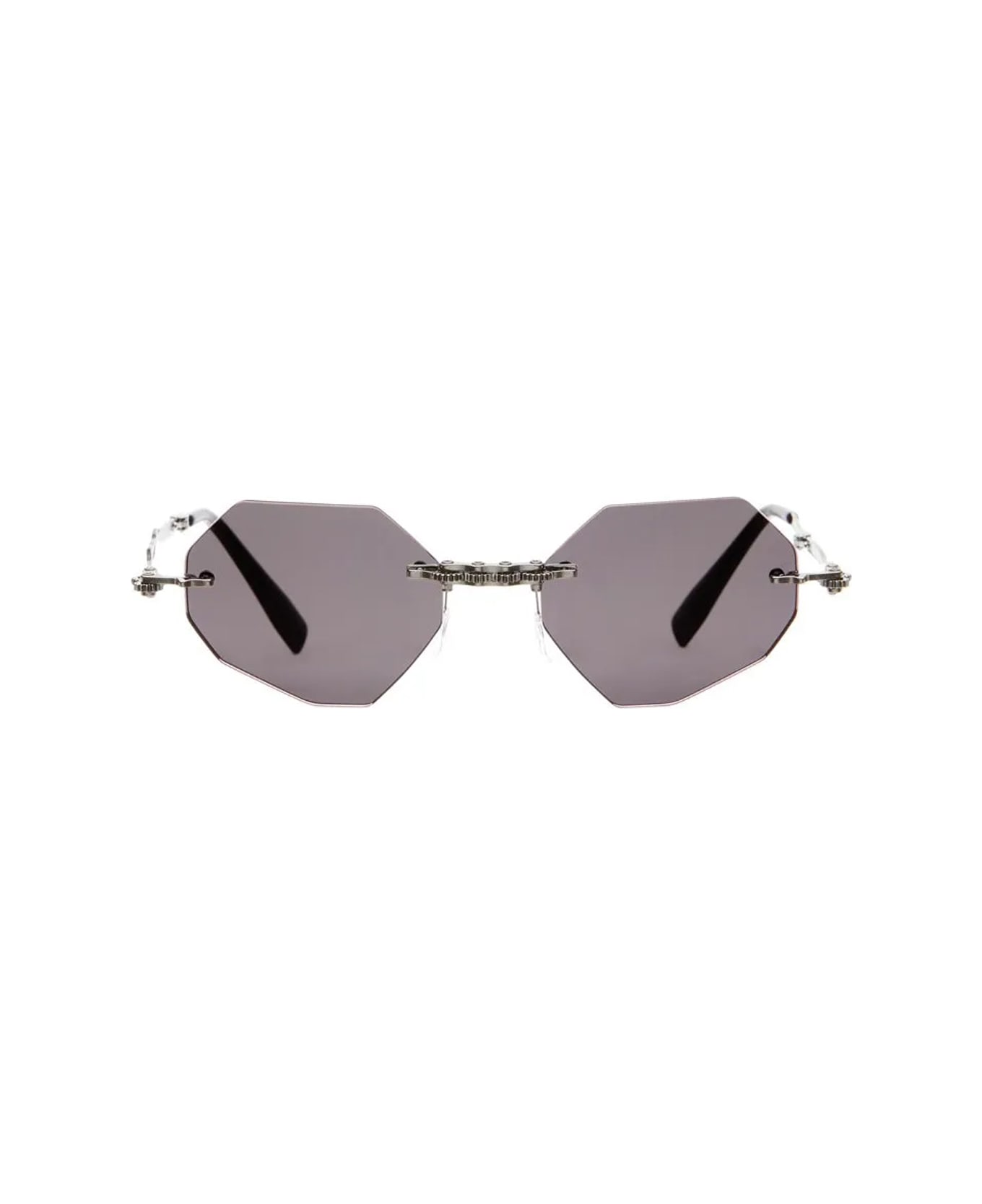 Kuboraum Maske H44 Machinery Rimless Series Bb Grey Sunglasses - Argento