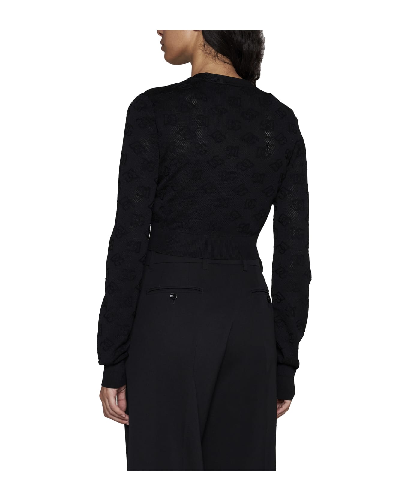 Dolce & Gabbana Jacquard Logo Jersey - Black