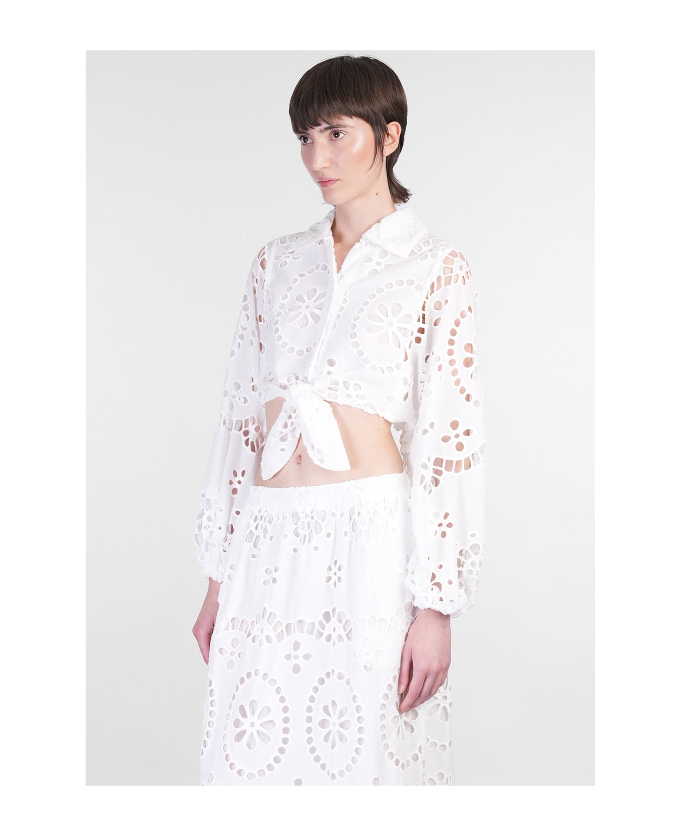 MC2 Saint Barth Febe Shirt In White Cotton - white