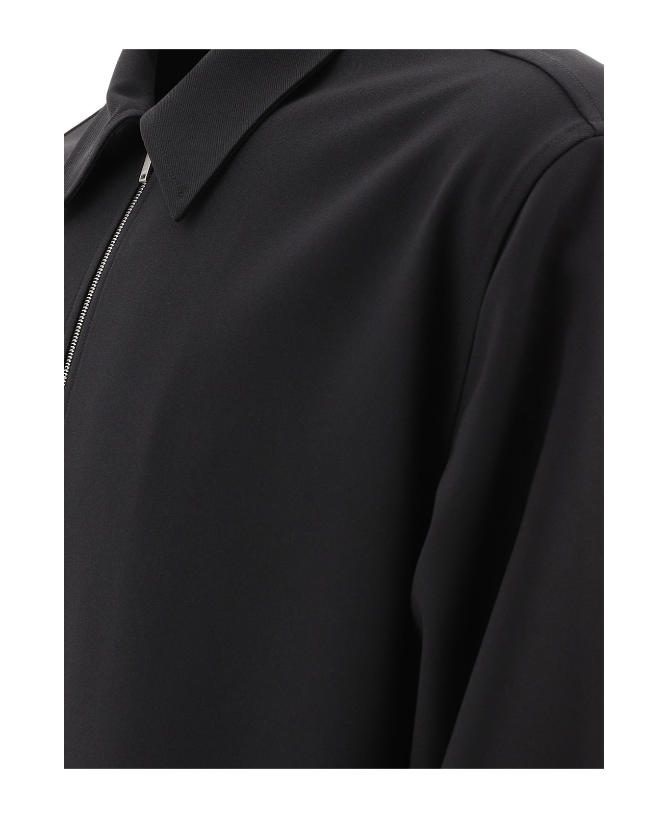 Jil Sander Long-sleeved Gabardine Shirt - BLACK