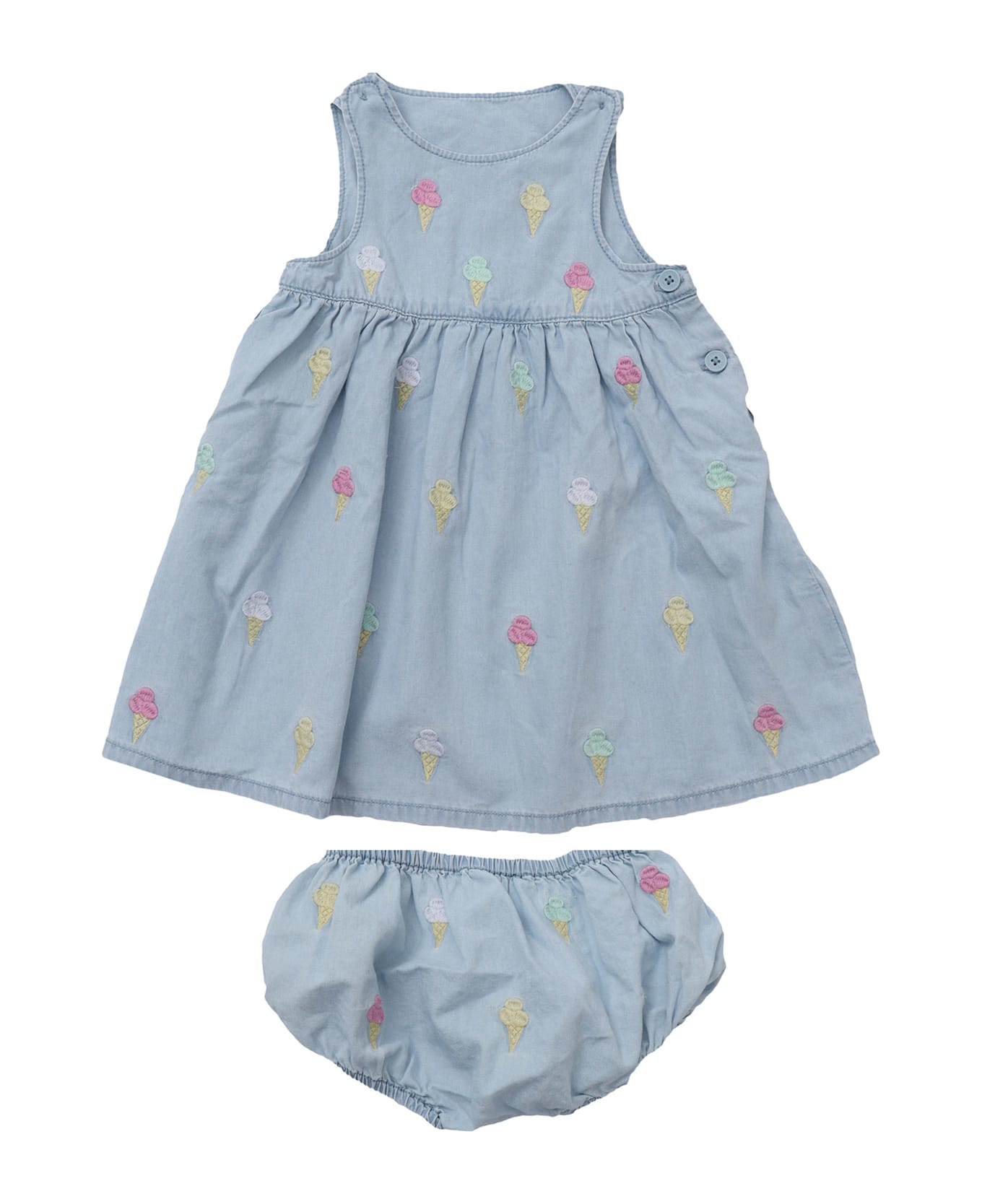 Stella McCartney Woven Dress - LIGHT BLUE