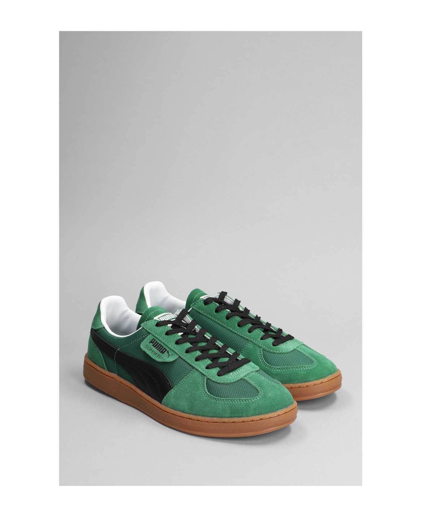 Puma Super Team Og Sneakers In Green Suede And Fabric - green