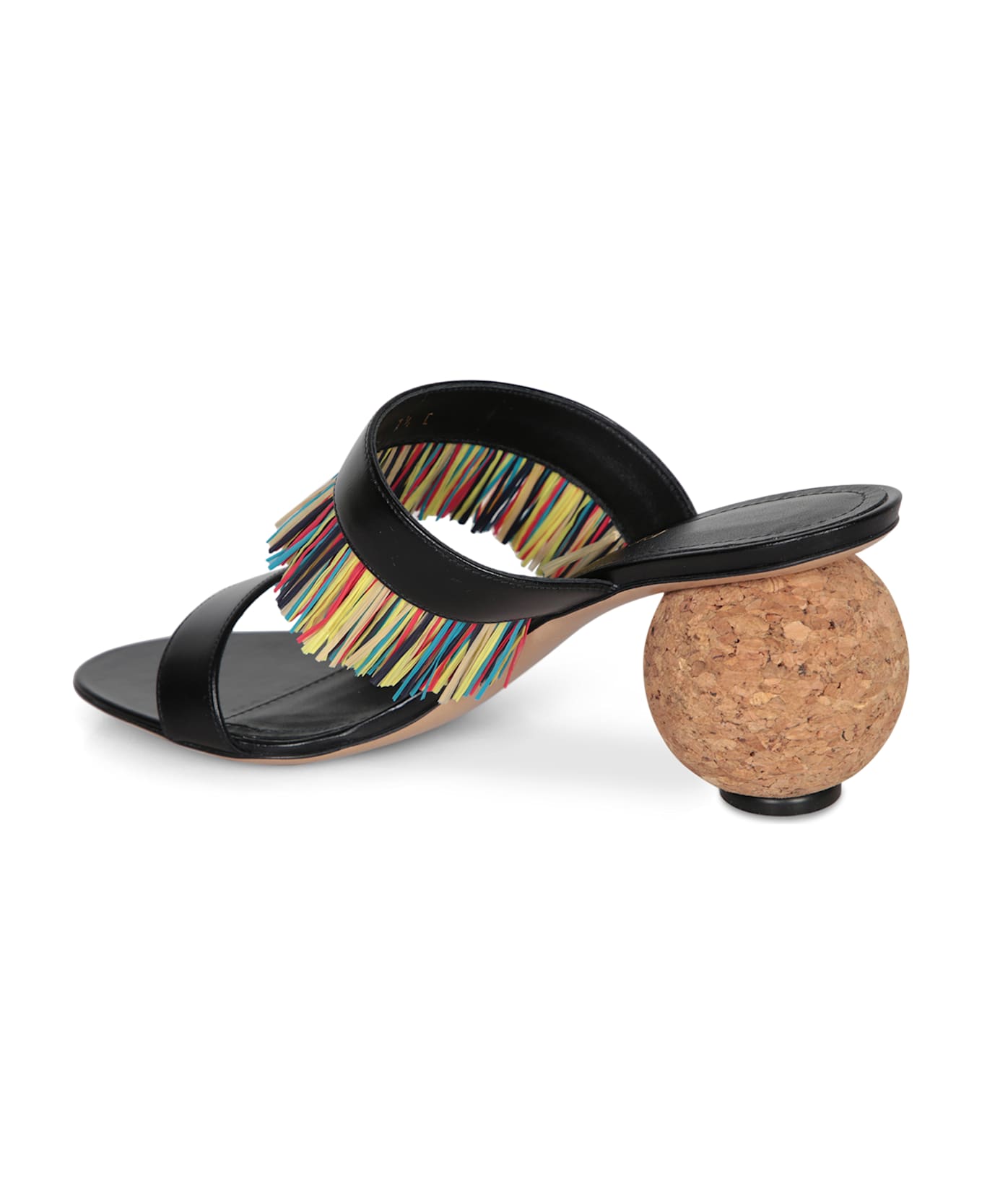 Ferragamo Black Nappa Leather Sandals With 75mm Heel - Black