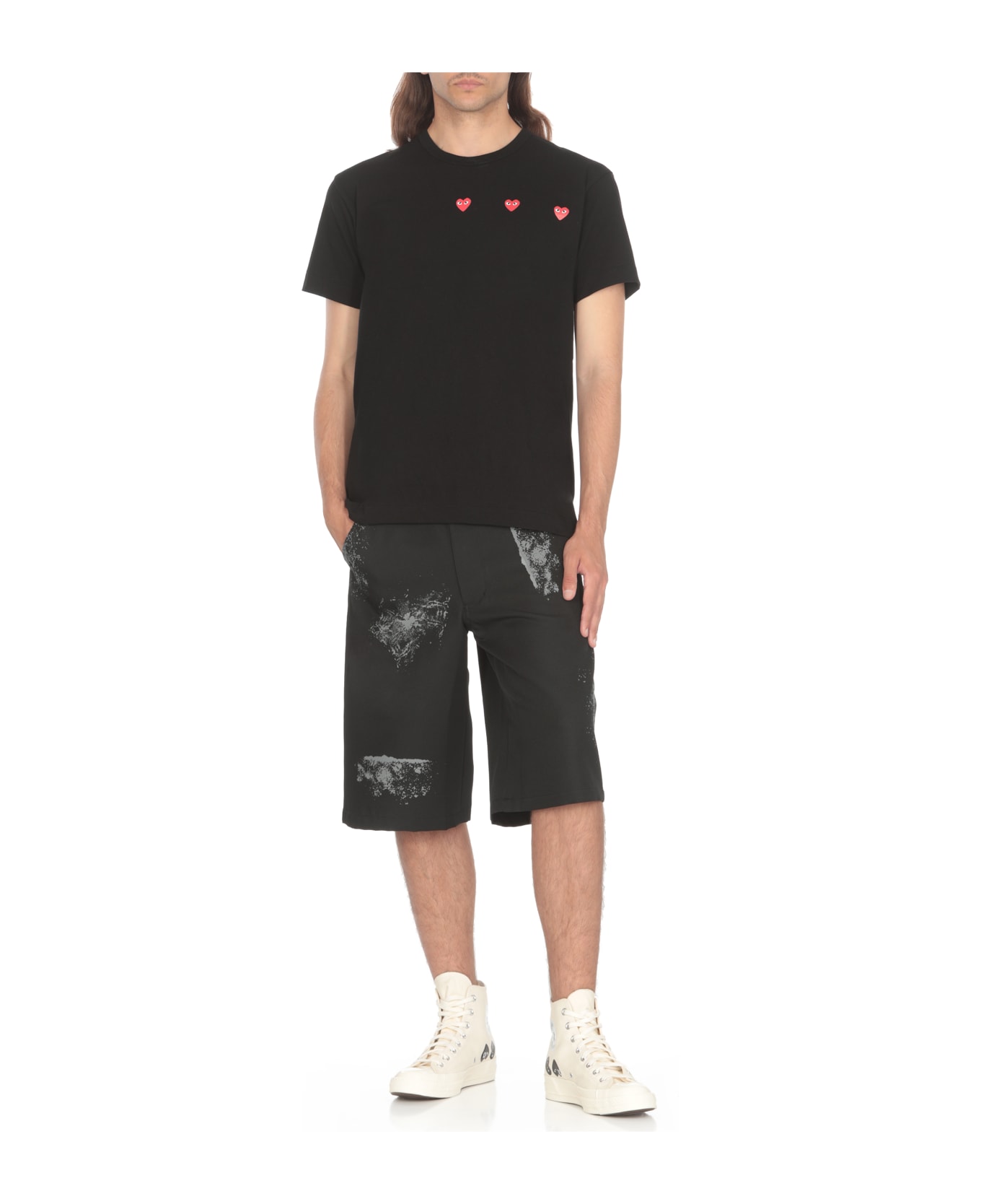 Comme des Garçons Play T-shirt With Logo - Black