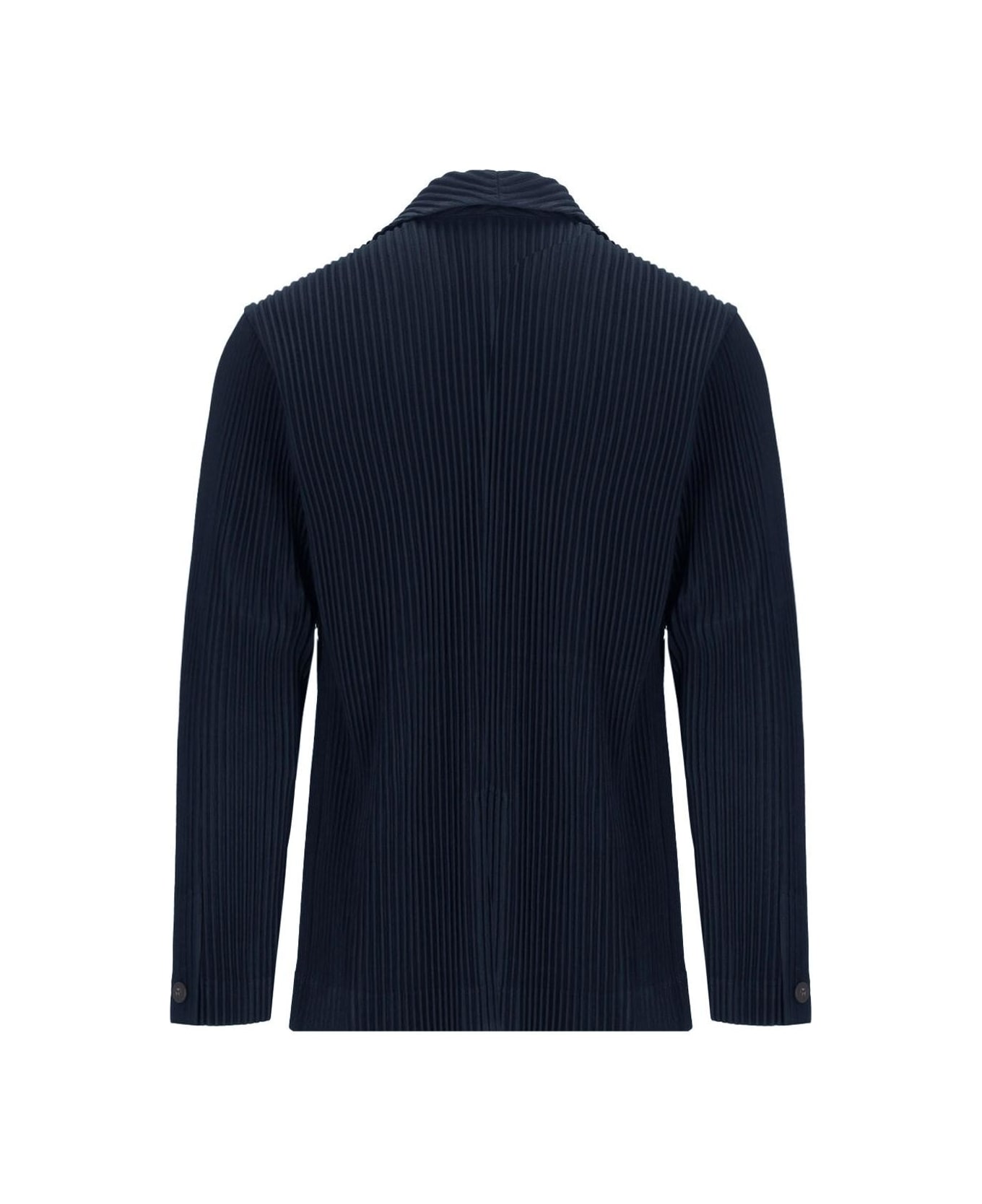 Homme Plissé Issey Miyake Single-breasted Pleated Blazer - Blue