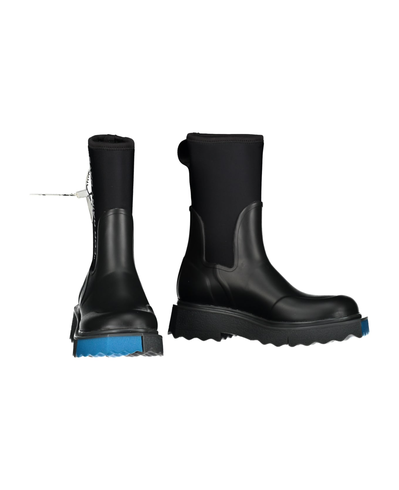 Off-White Rubber And Neoprene Rain Boots - black
