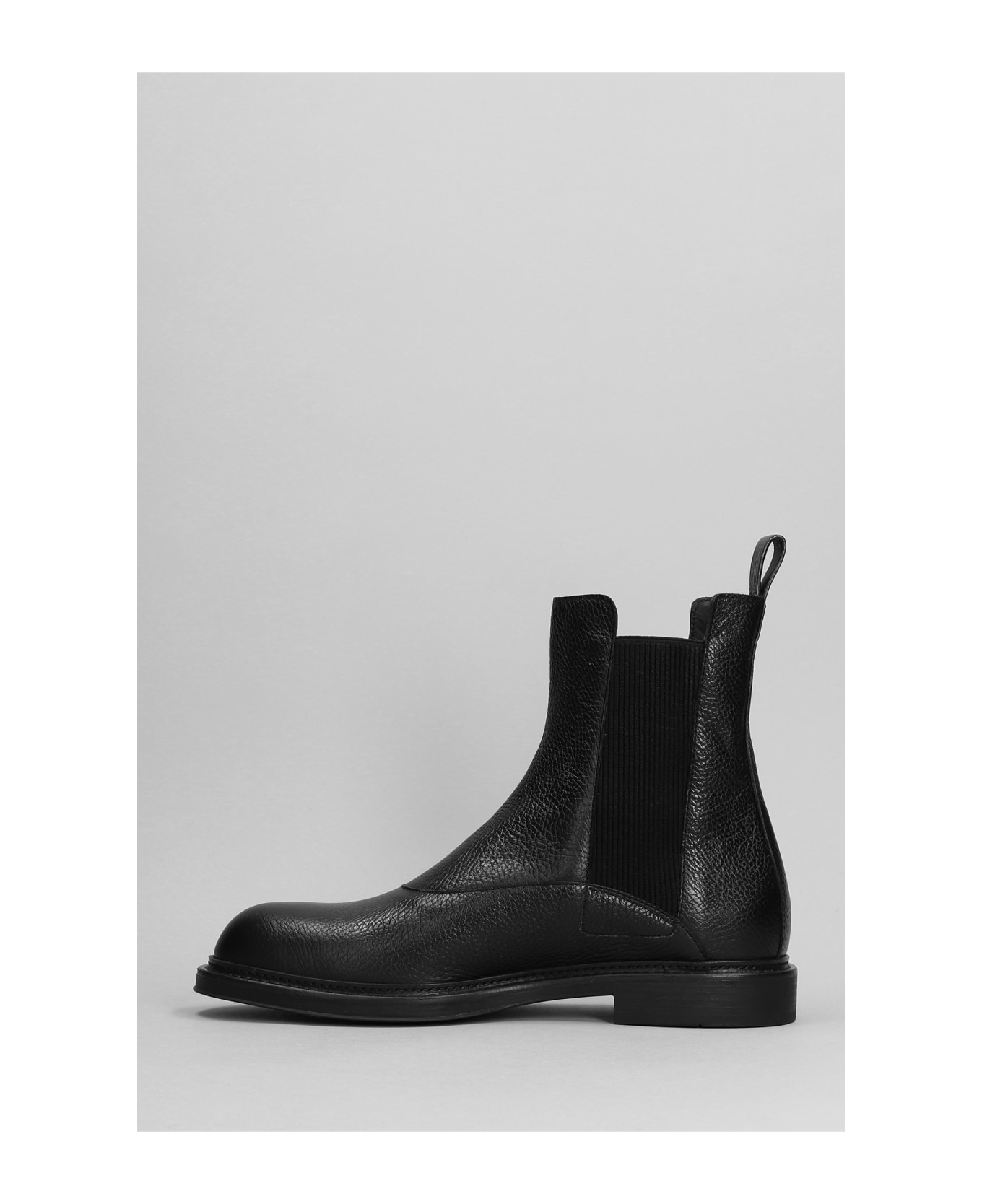Emporio Armani Ankle Boots In Black Leather - black ブーツ