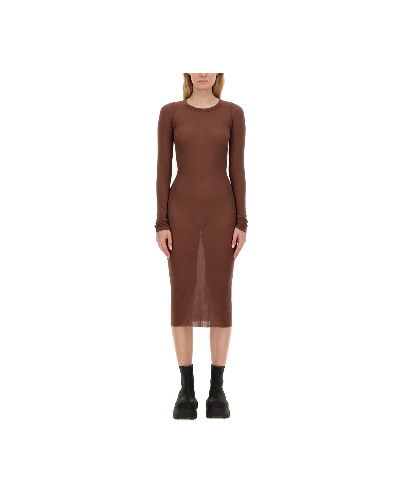 Rick Owens Viscose Dress - BROWN