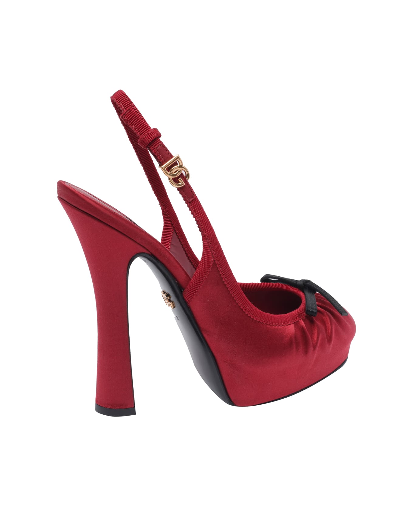 Dolce & Gabbana Satin Slingback - Red