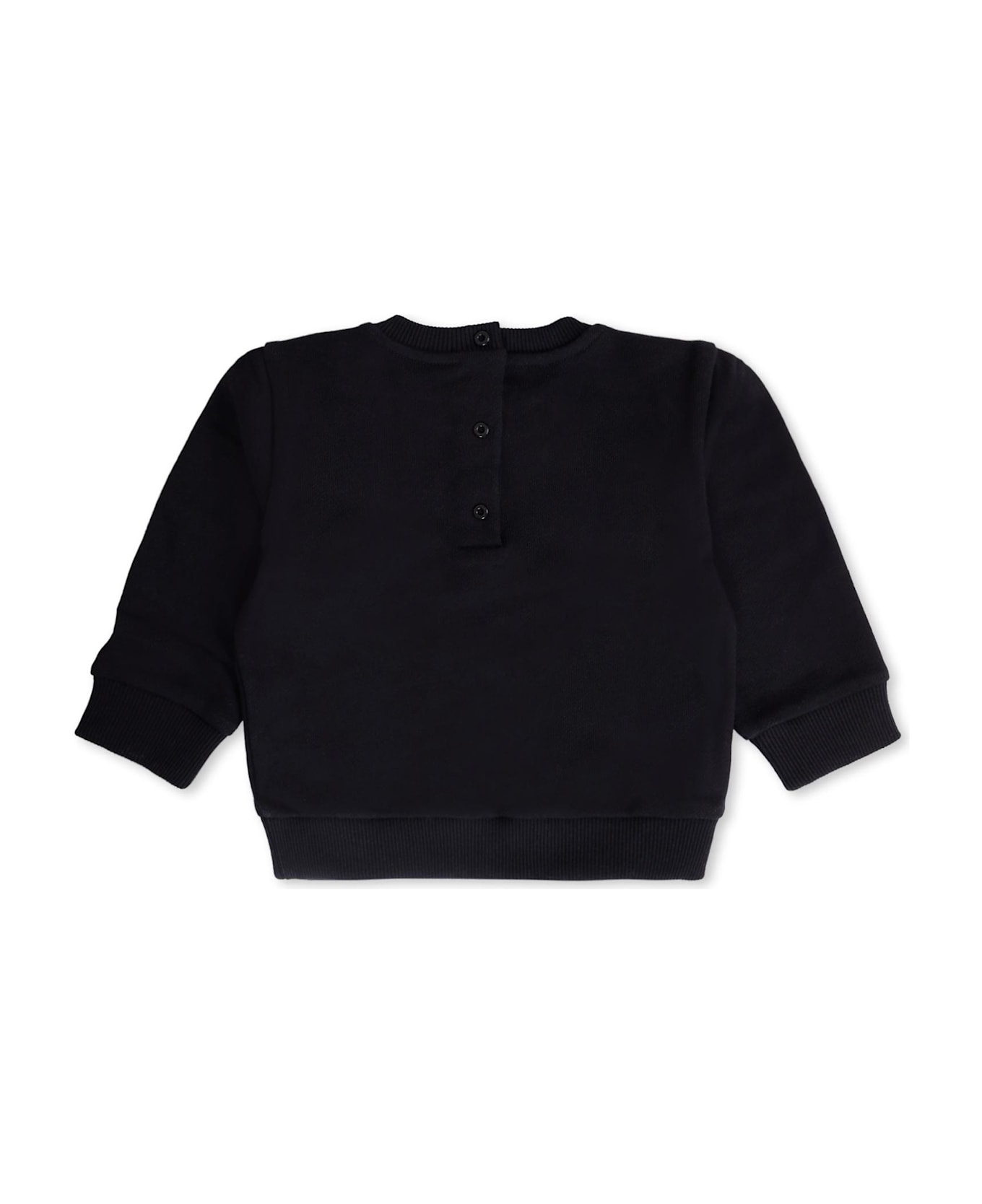 Balmain Black Sweatshirt For Babykids With Logo - Black
