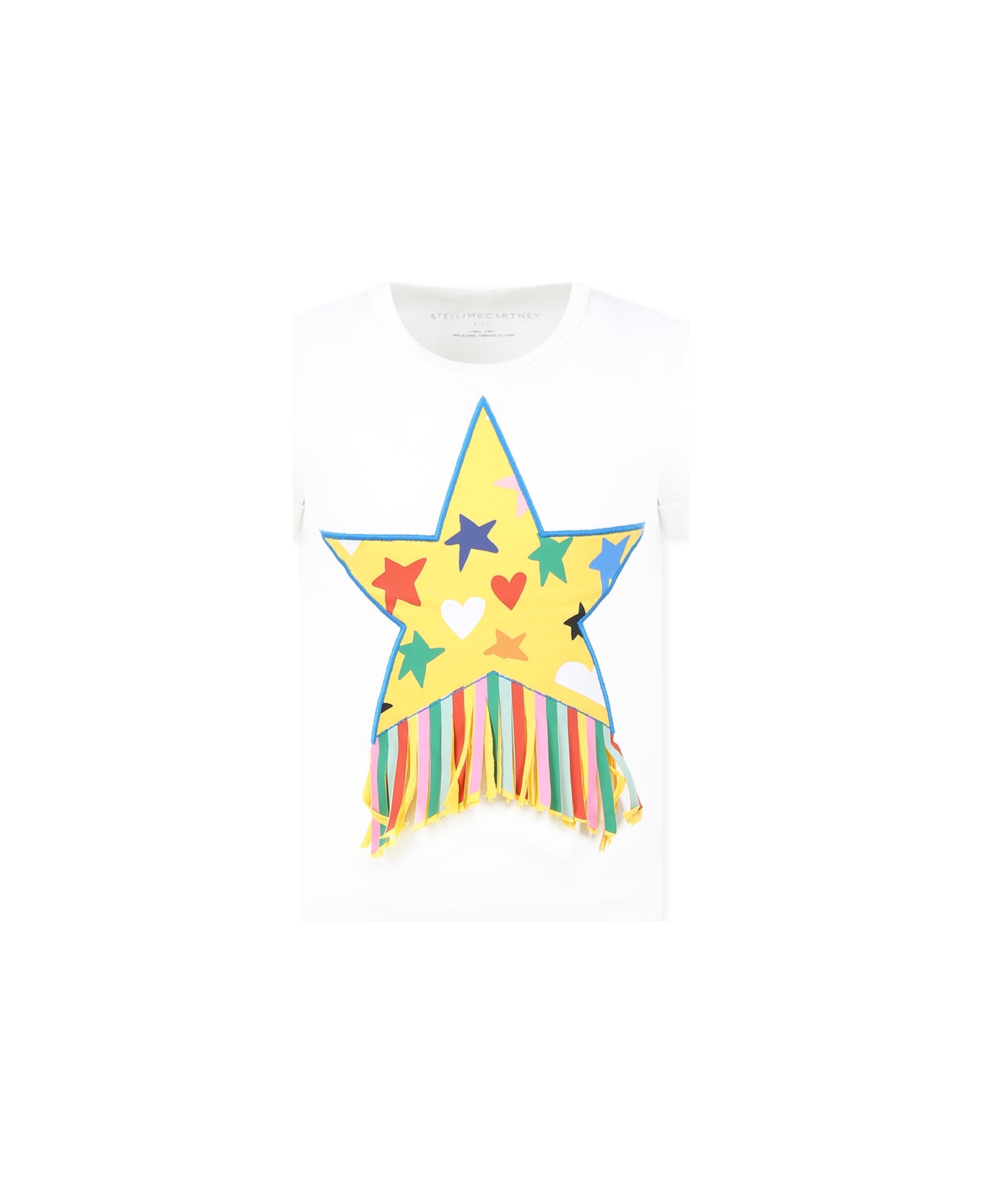 Stella McCartney Kids White T-shirt For Girl With Star - White