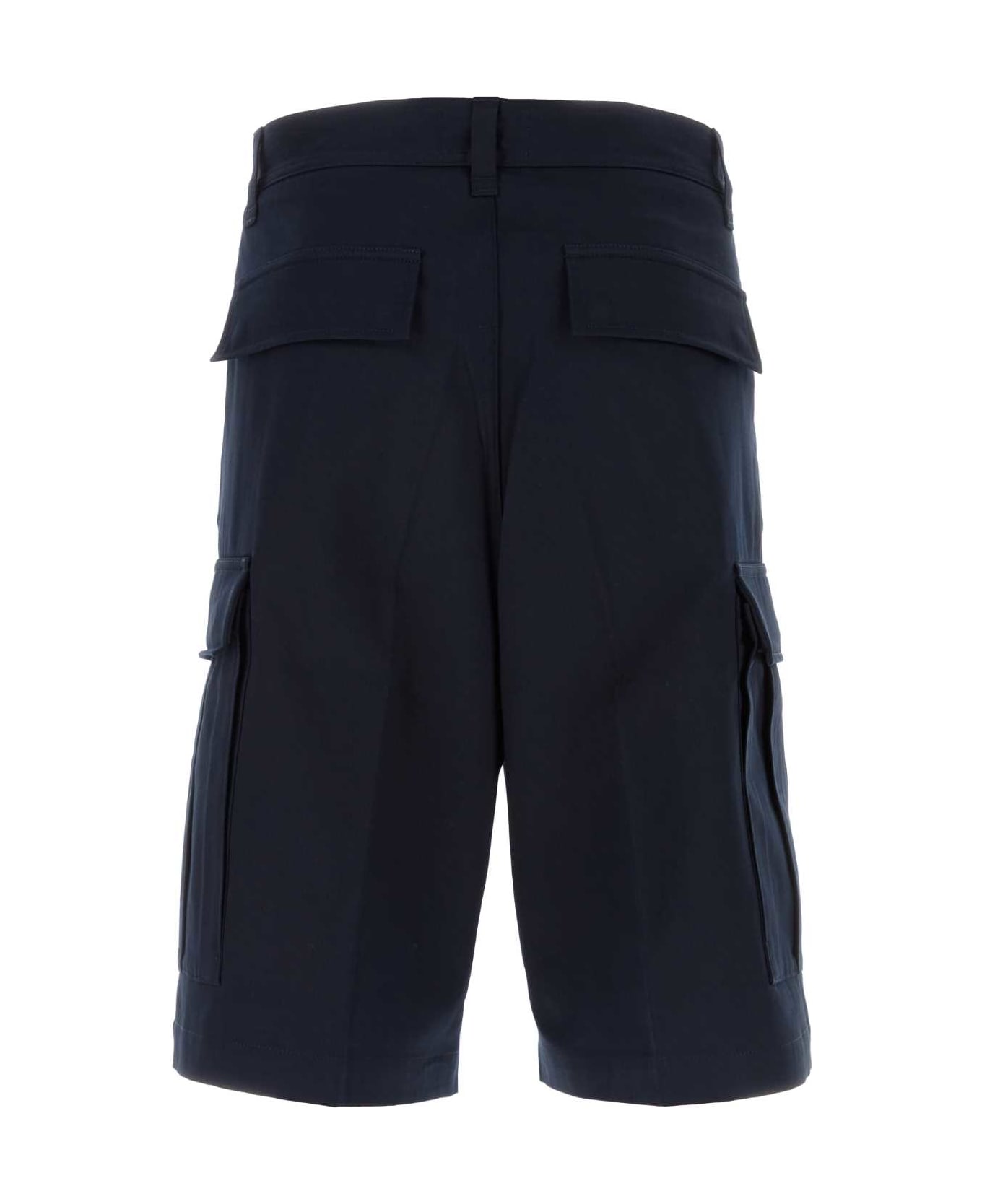 Ami Alexandre Mattiussi Midnight Blue Cotton Bermuda Shorts - 491