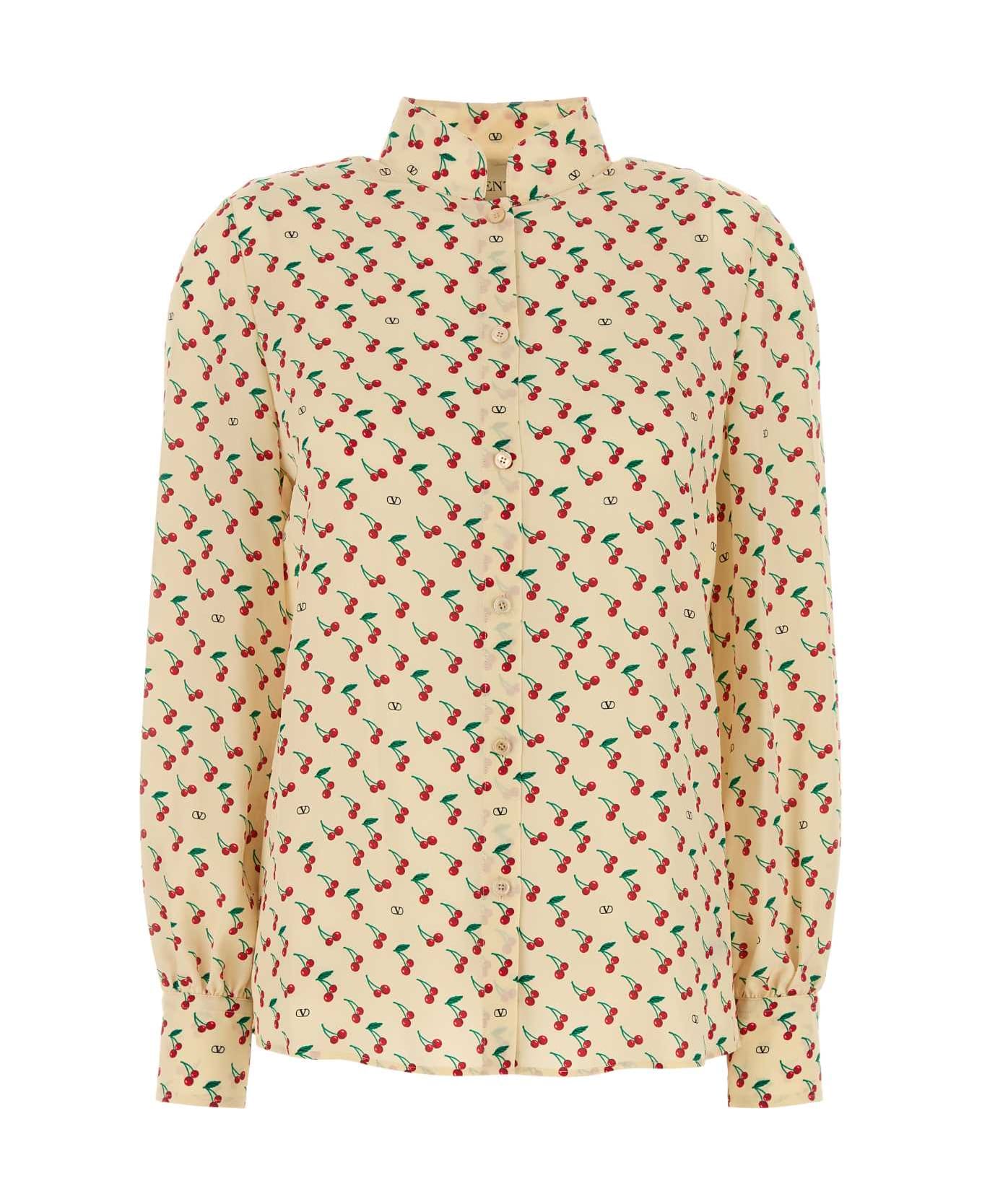 Valentino Garavani Printed Crepe Shirt - BETULLACHERRY