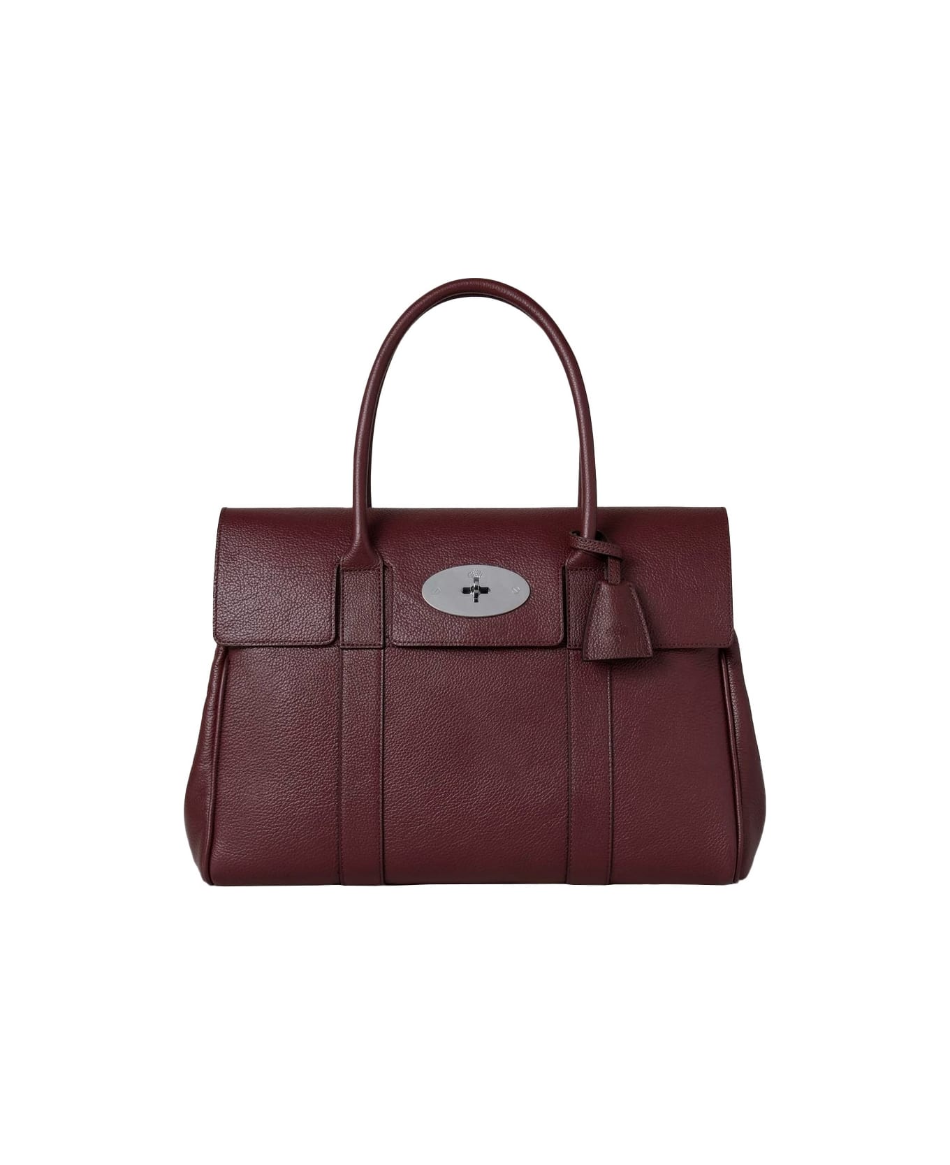 Mulberry 
bayswater Small
 Bordeaux Shoulder Bag With Twist-lock Closure In Grainy Leather Woman - Bordeaux