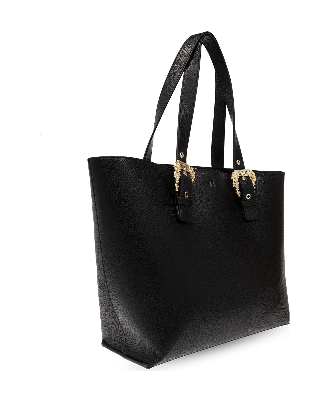 Versace Jeans Couture Buckle Detailed Tote Bag - NERO