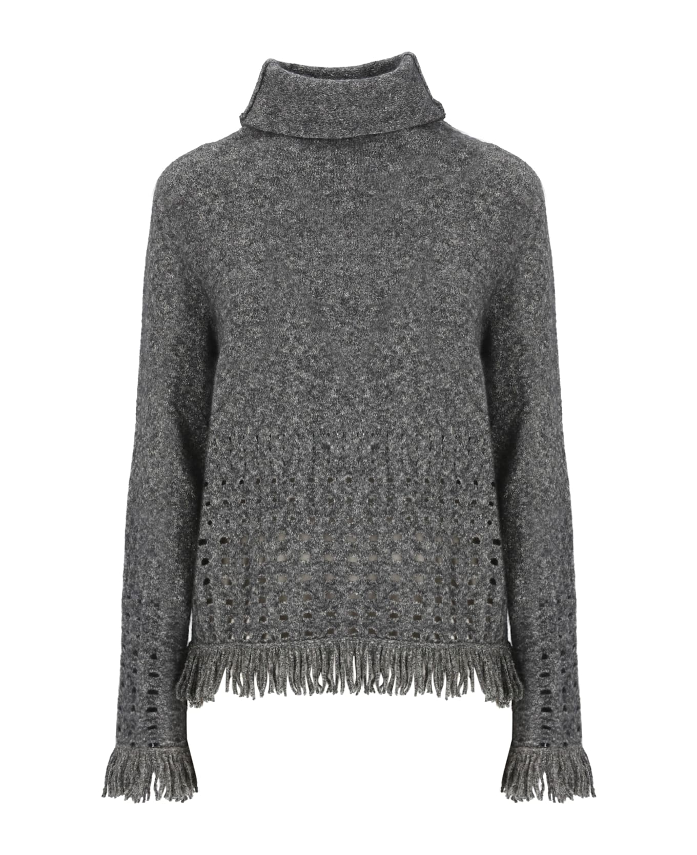 Kangra Cotton Blend Sweater - Grey