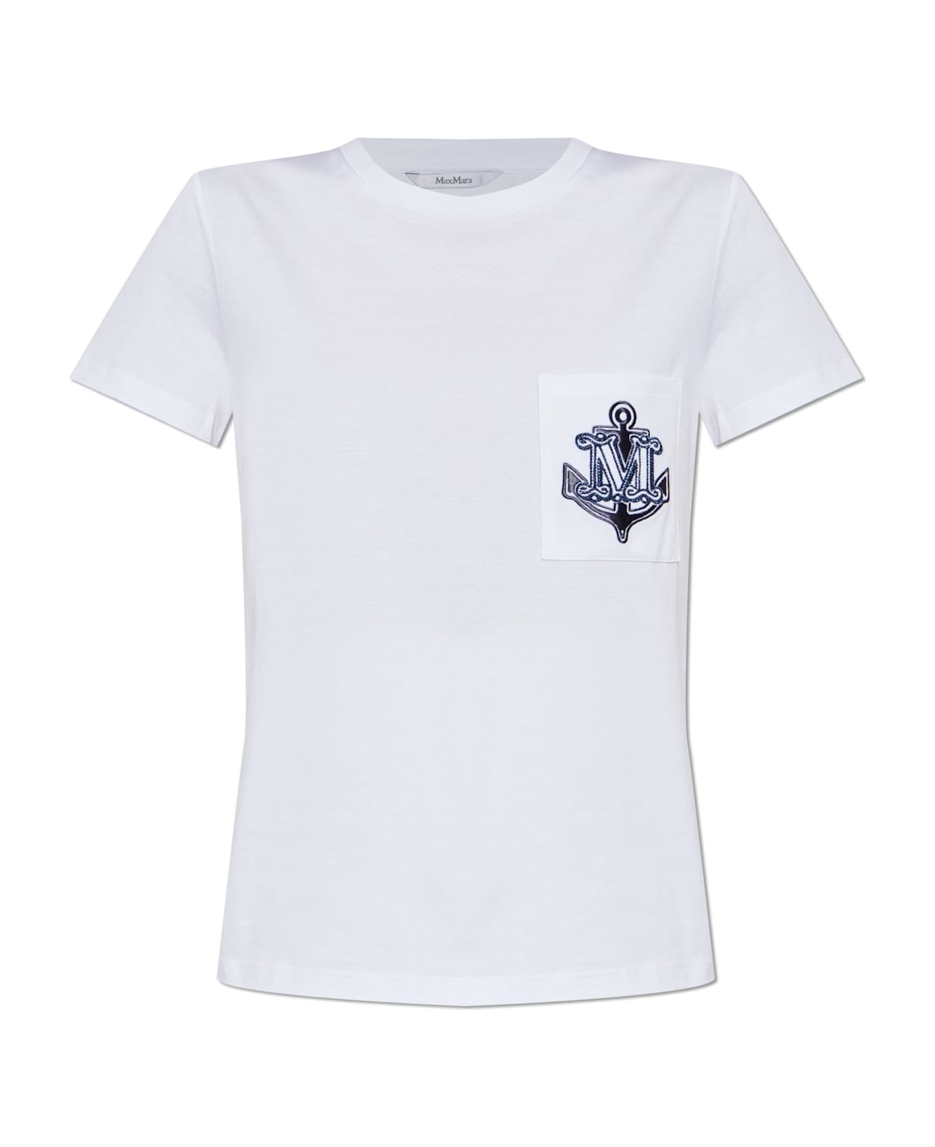 Max Mara T-shirt With Pocket - White
