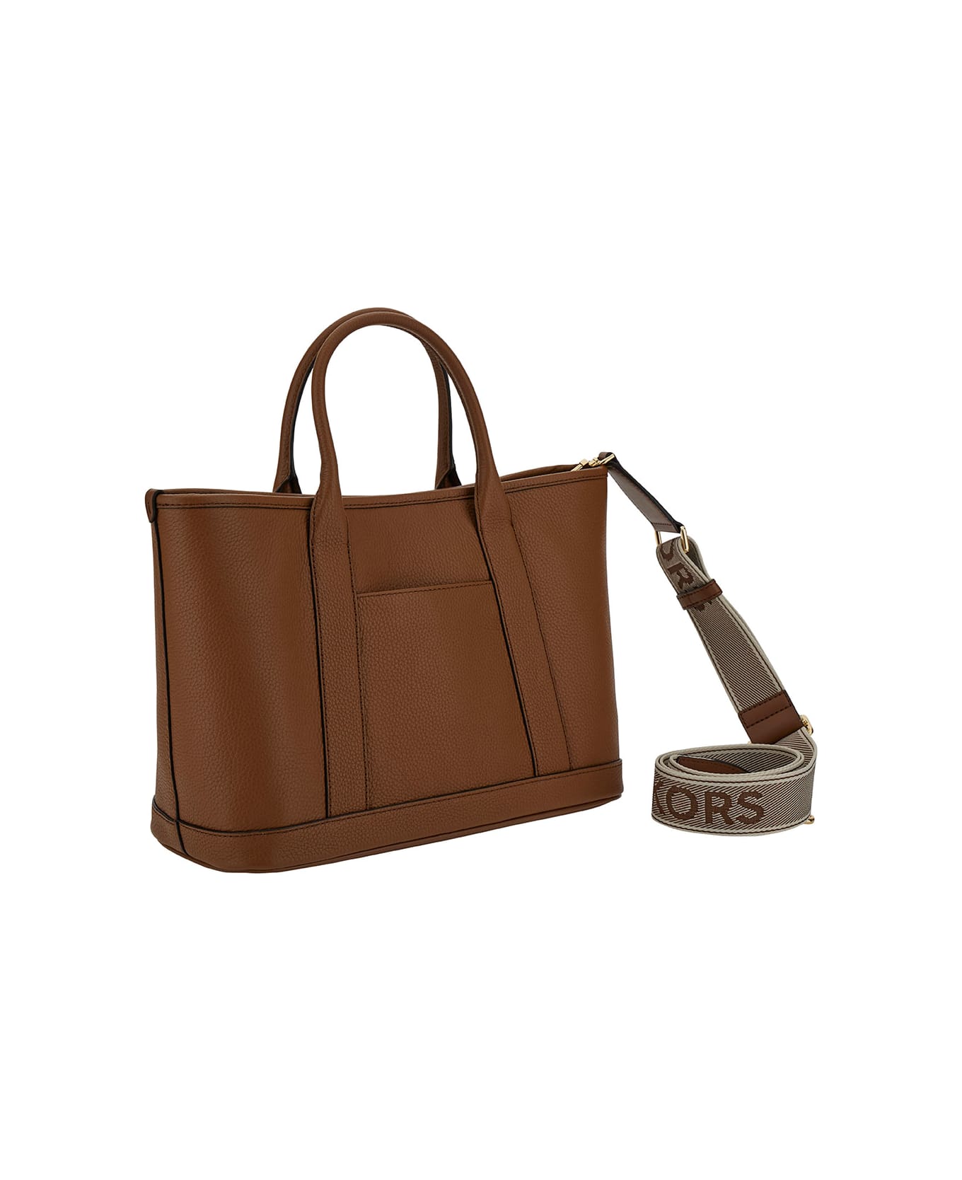 MICHAEL Michael Kors 'luisa' Beige Tote Bag With Mk Logo Detail In Grain Leather Woman - Beige トートバッグ