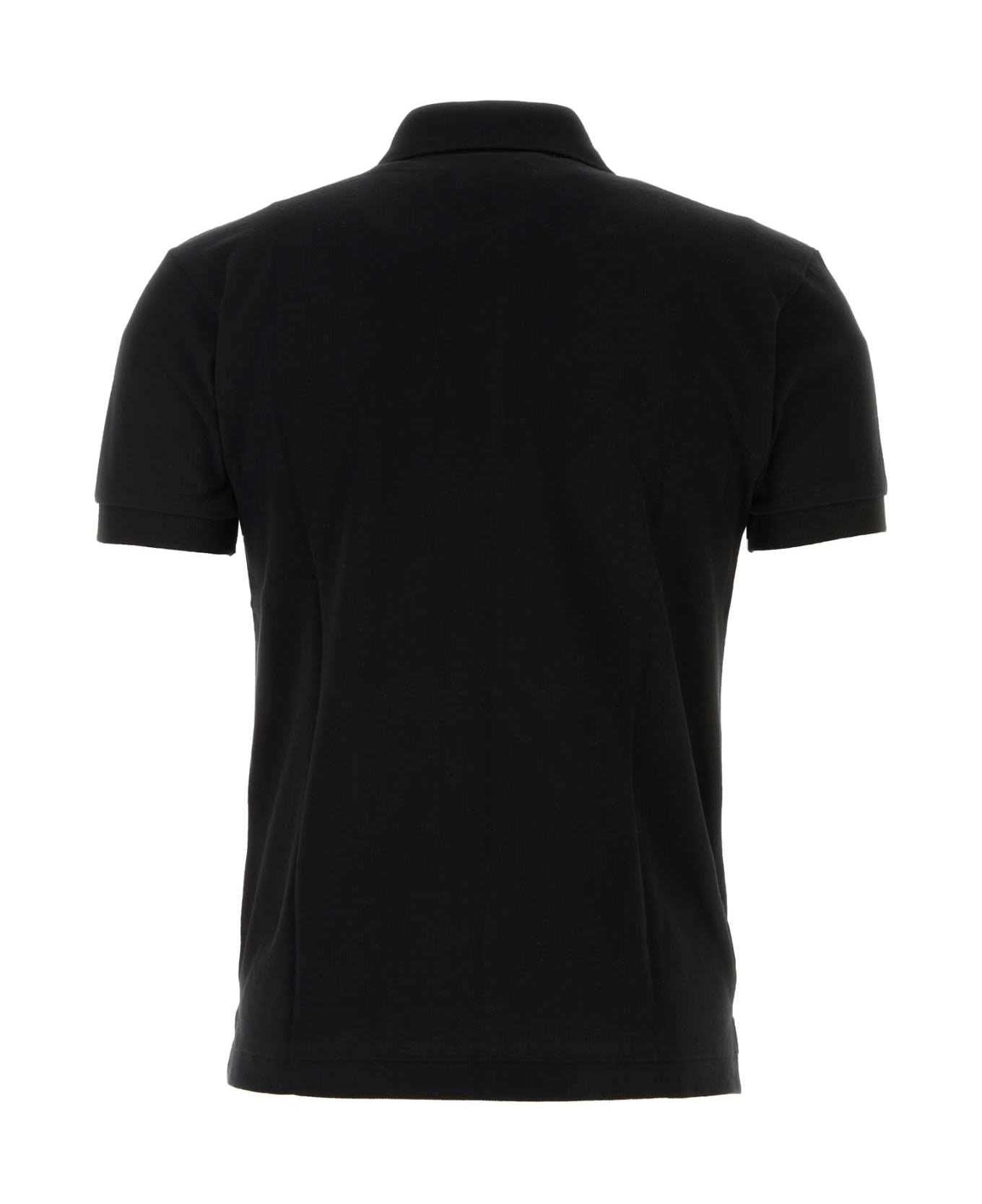 Comme des Garçons Play Black Piquet Polo Shirt - BLACK