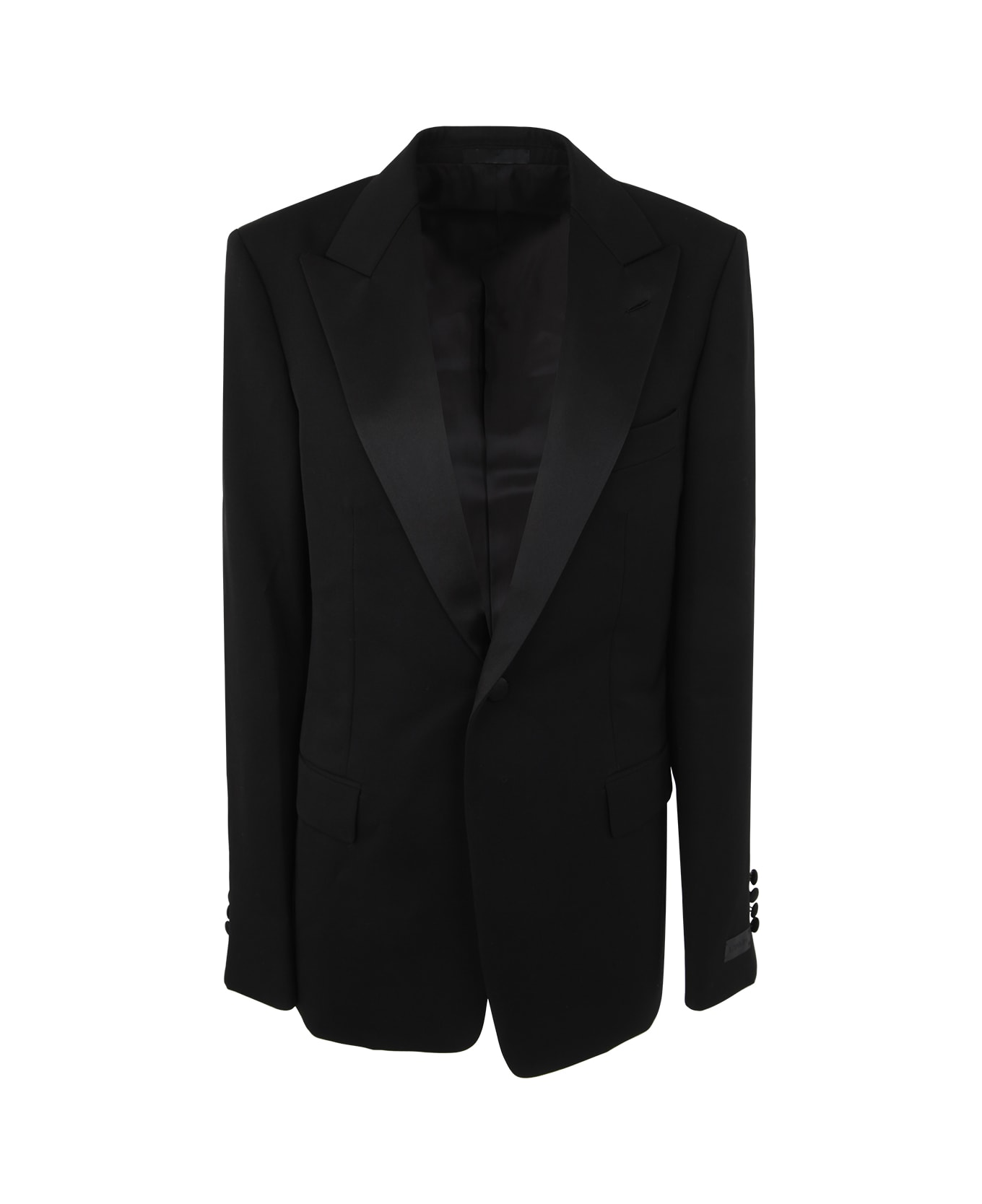 Lanvin Peak Collar Tuxedo Jacket - Black ブレザー
