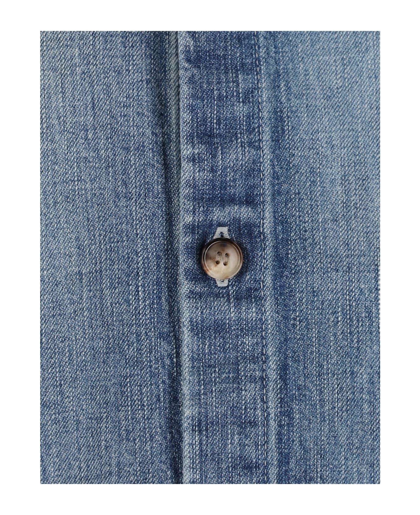 Saint Laurent 
cassandre
 Denim Shirt - Blue