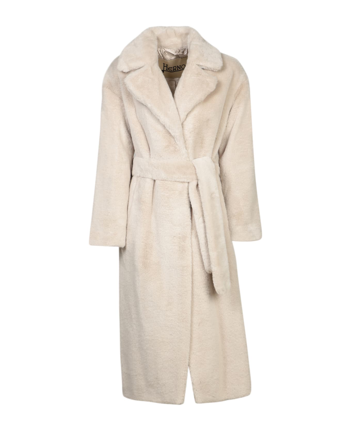 Herno Faux Fur Coat - Beige