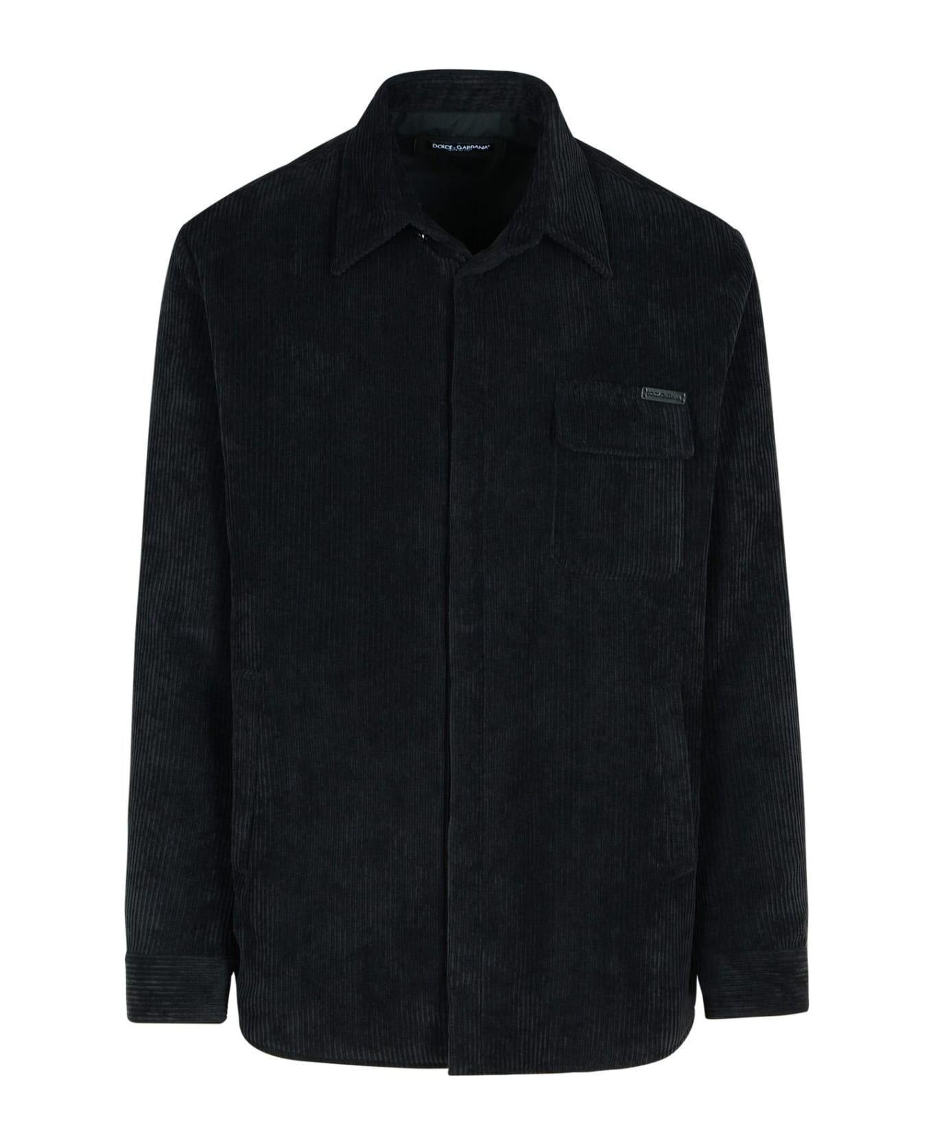 Dolce & Gabbana Black Polyester Blend Shirt - Black