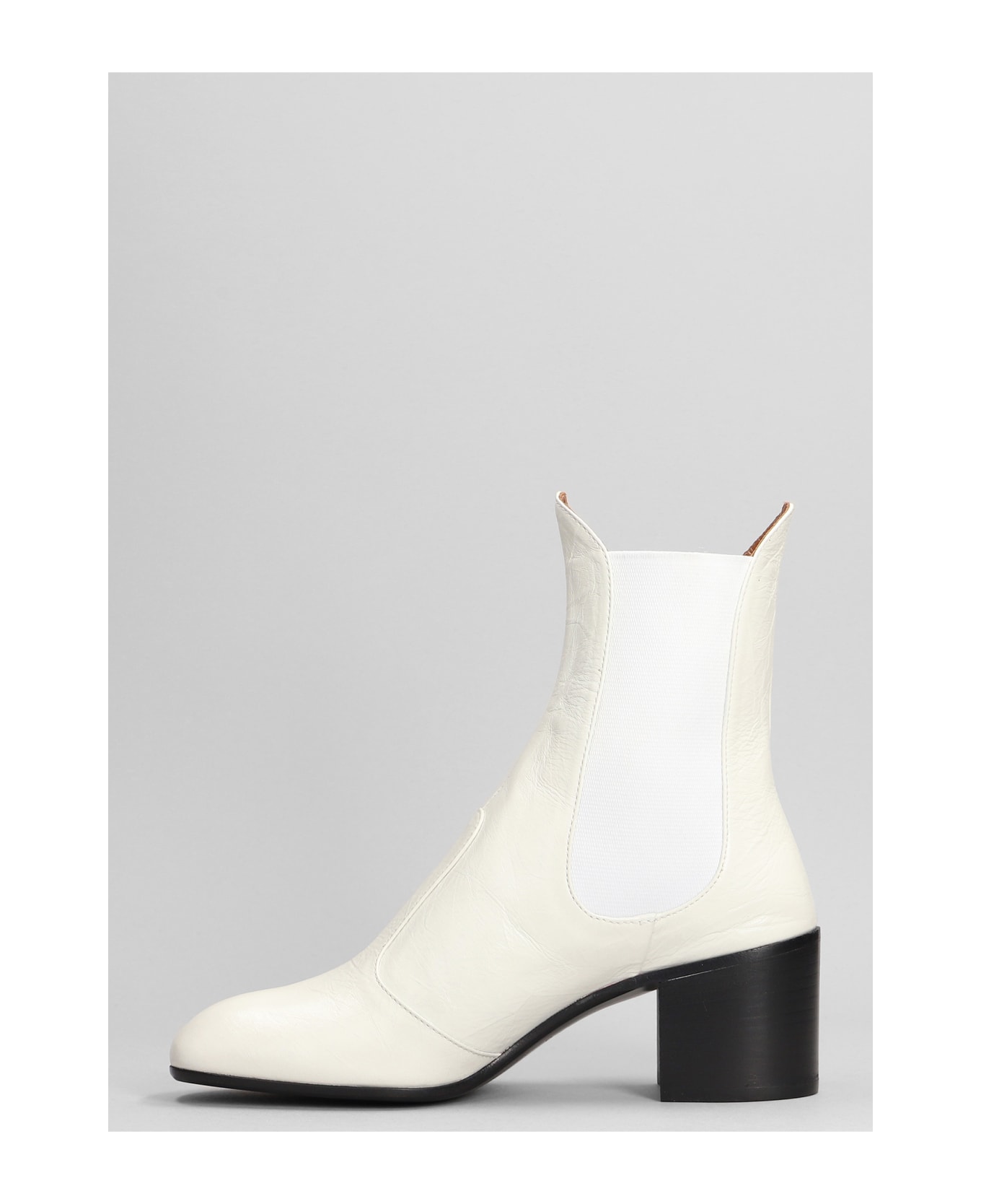 Laurence Dacade Low Heels Ankle Boots In White Leather - white