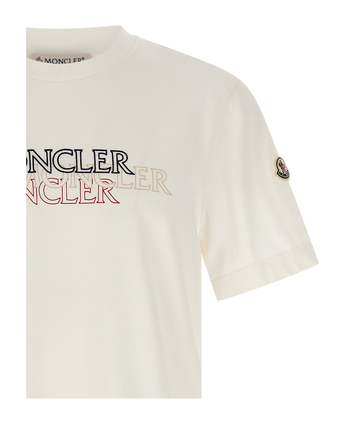 Moncler Flocked Logo T-shirt - White