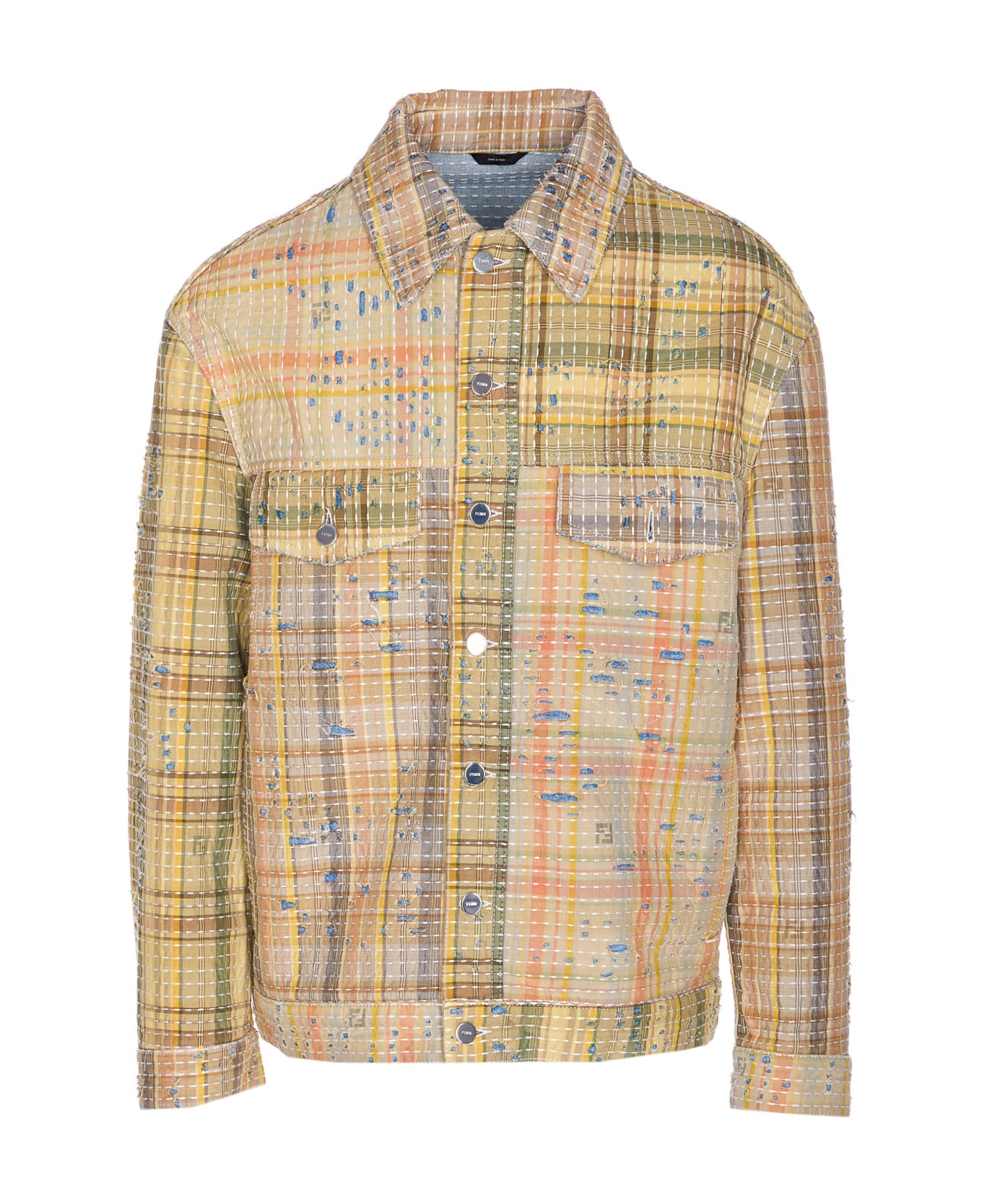 Fendi Patchwork Jeans Jacket - MultiColour