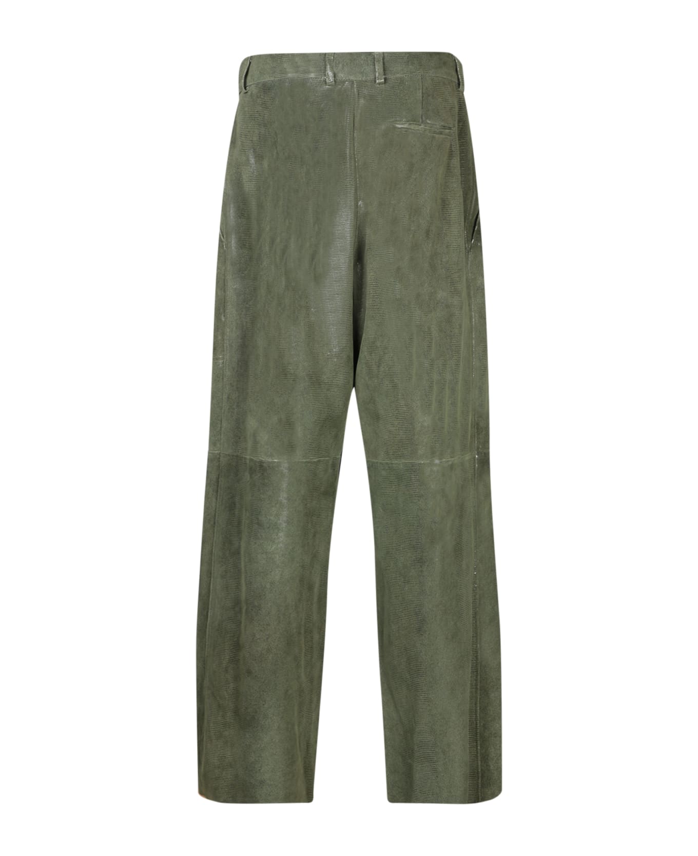 Forte_Forte Lizard Printed Suede Cargo Trousers - GREEN ボトムス