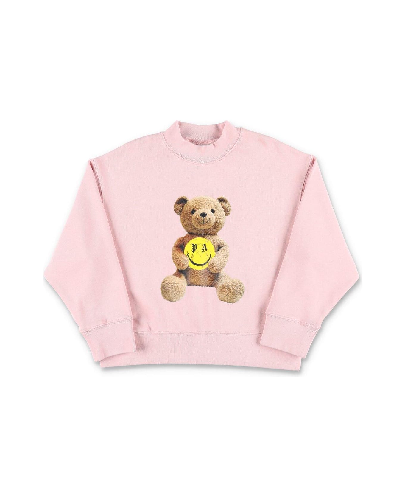 Palm Angels Bear Printed Crewneck Sweatshirt - Rose Pink