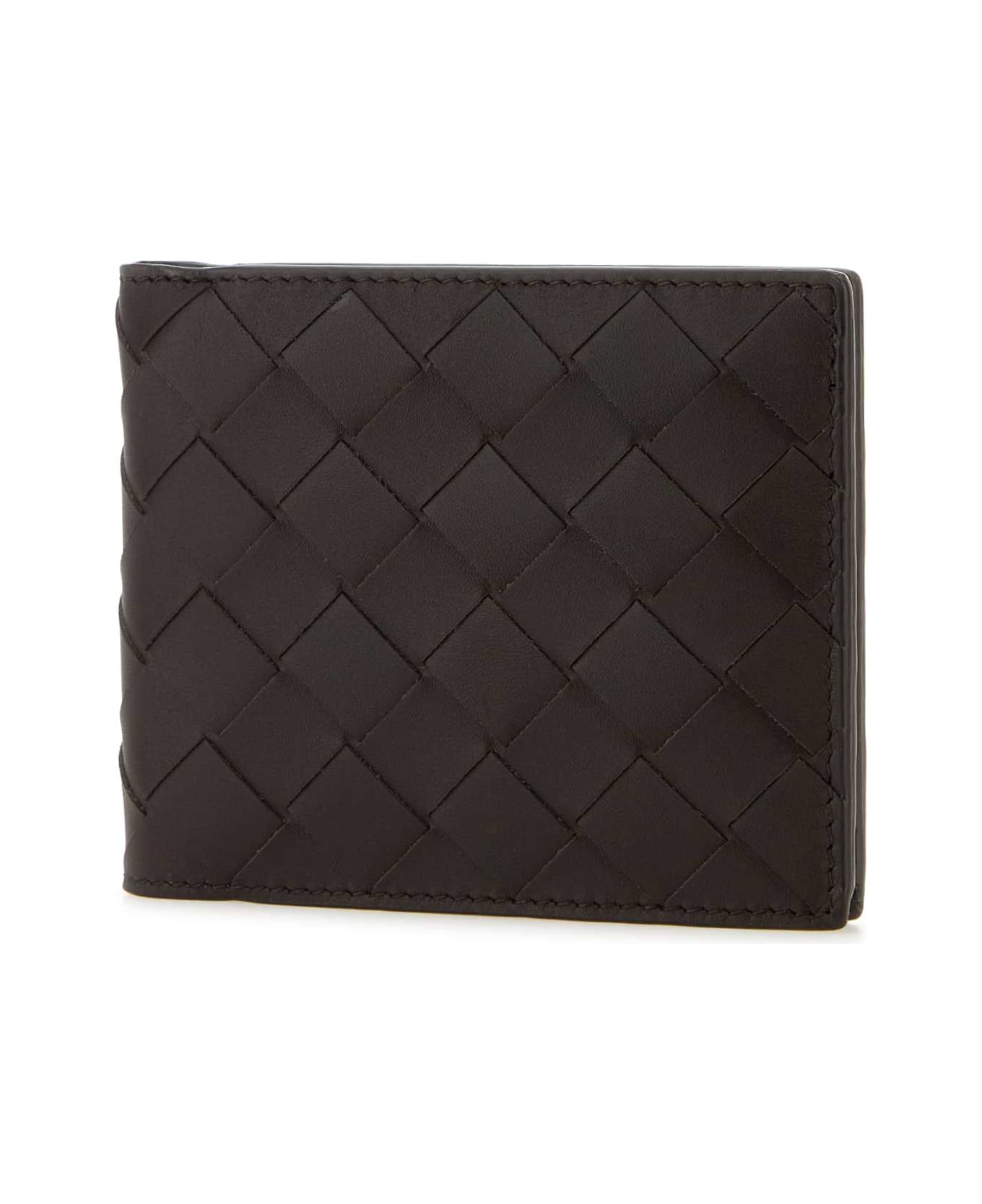 Bottega Veneta Dark Brown Leather Wallet - FONDANTSILVER