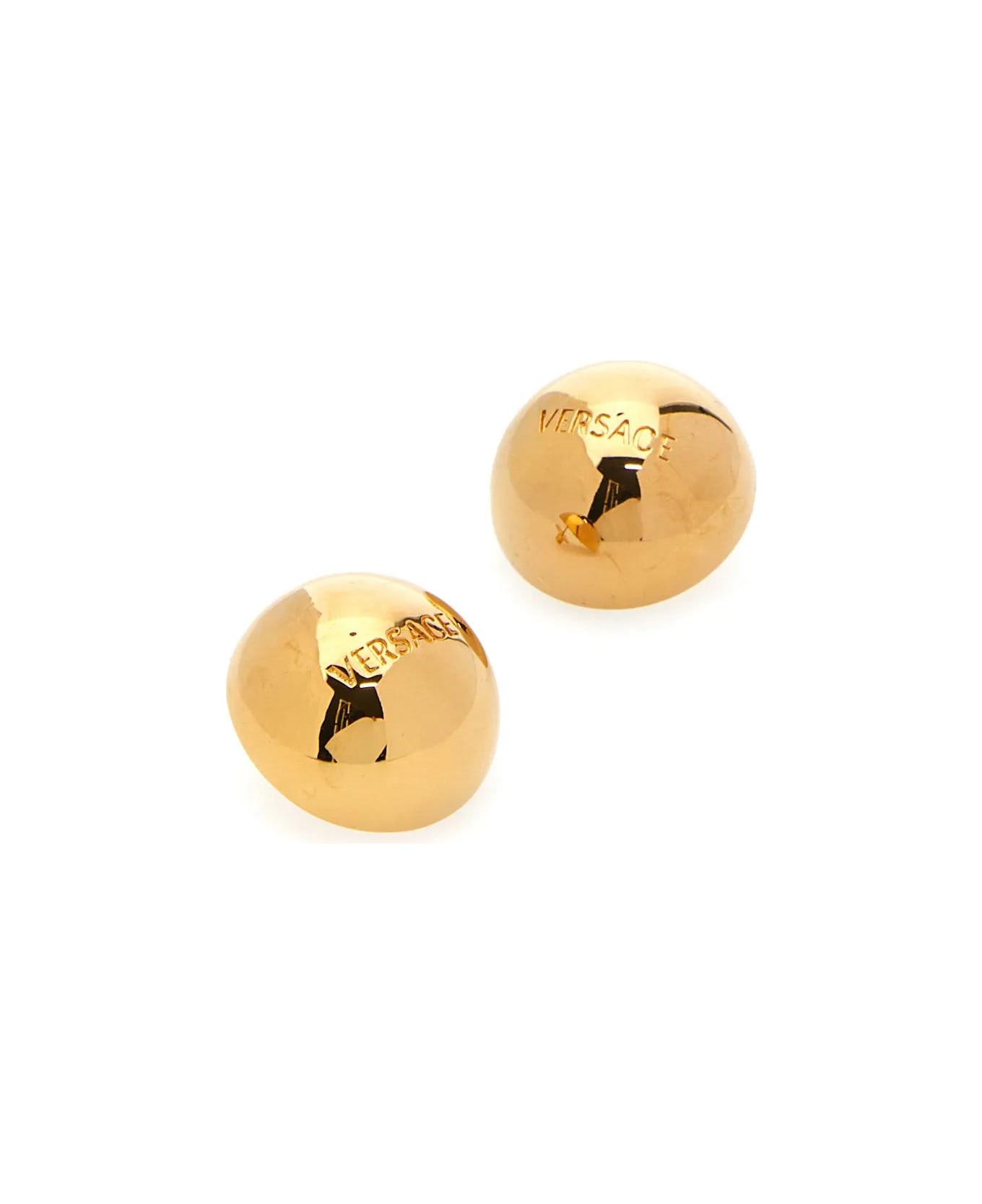Versace Golden Metal Earrings - Giallo