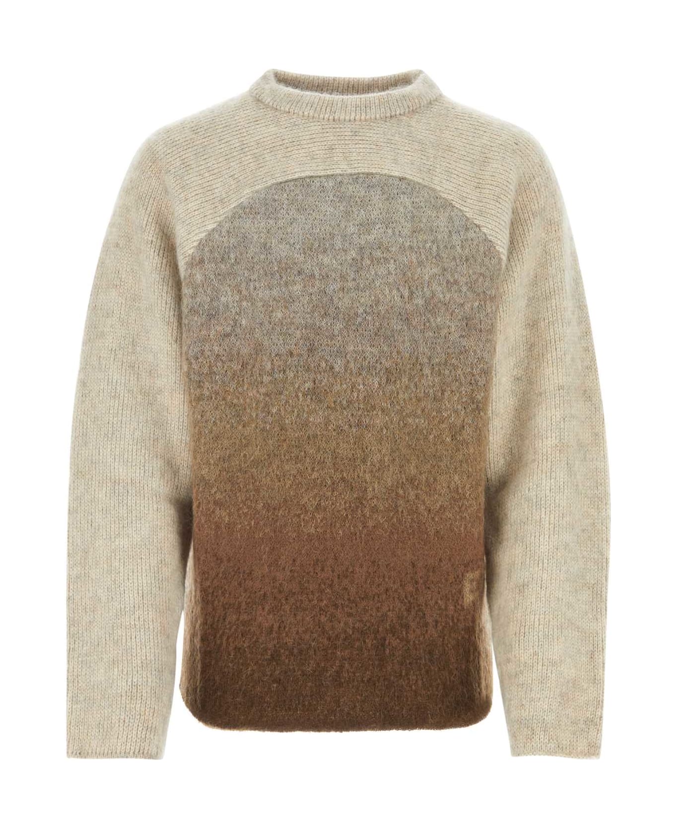 ERL Multicolor Mohair Blend Sweater - BROWN フリース