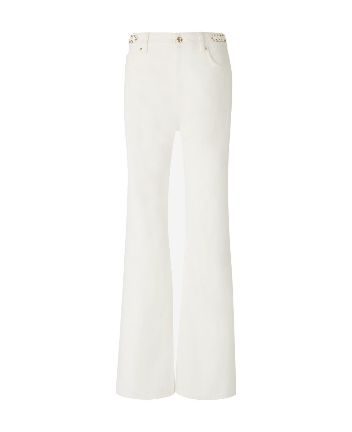 Paco Rabanne Paillette-embellished Flared Denim Jeans - White