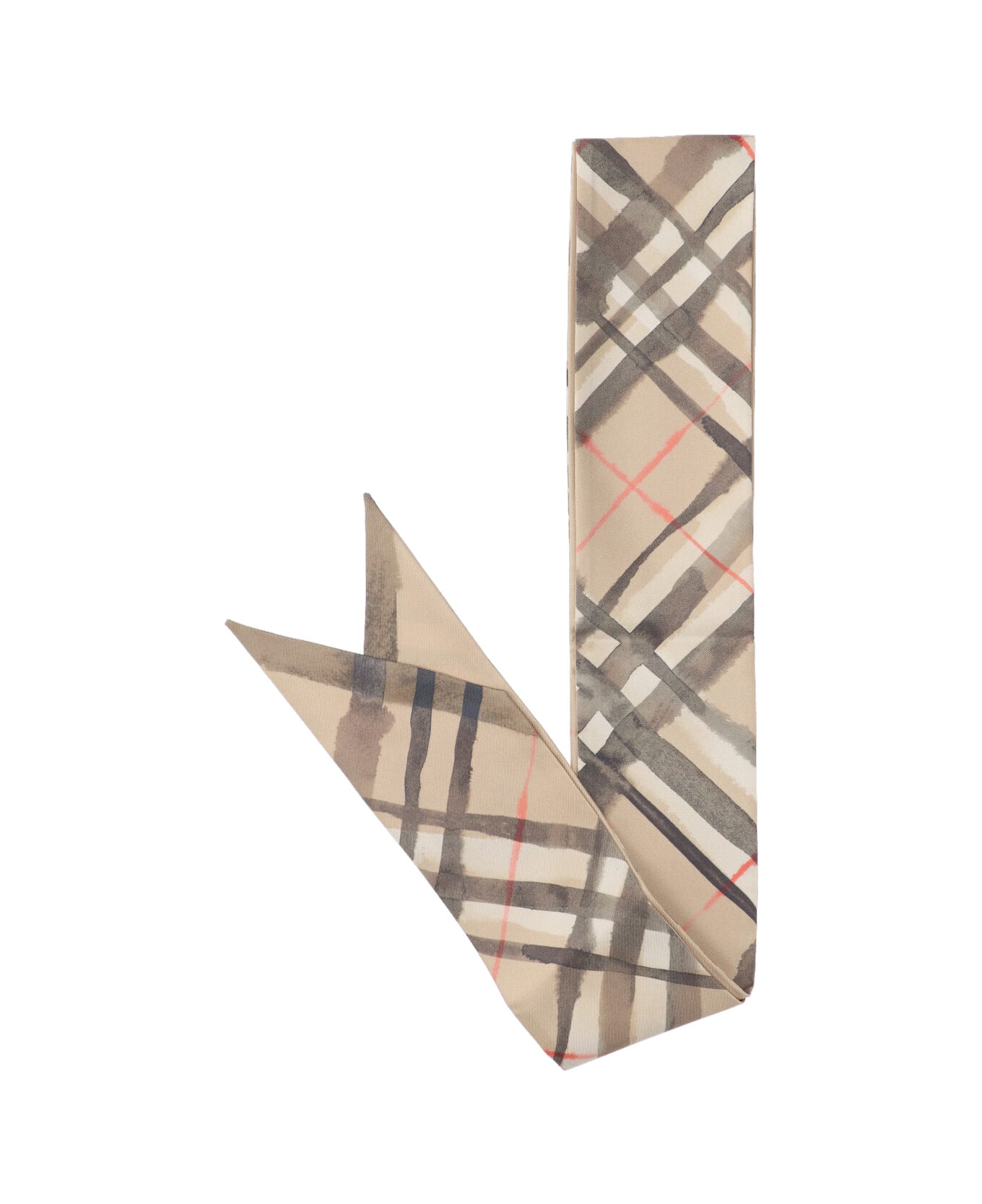 Burberry 'check' Silk Bandeau - Beige