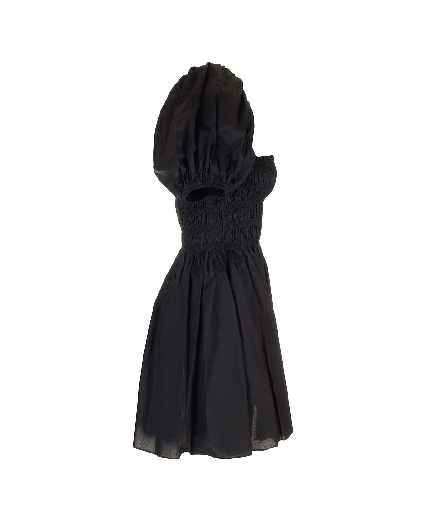 MATTEAU Dress With Gathered Bodice - Black