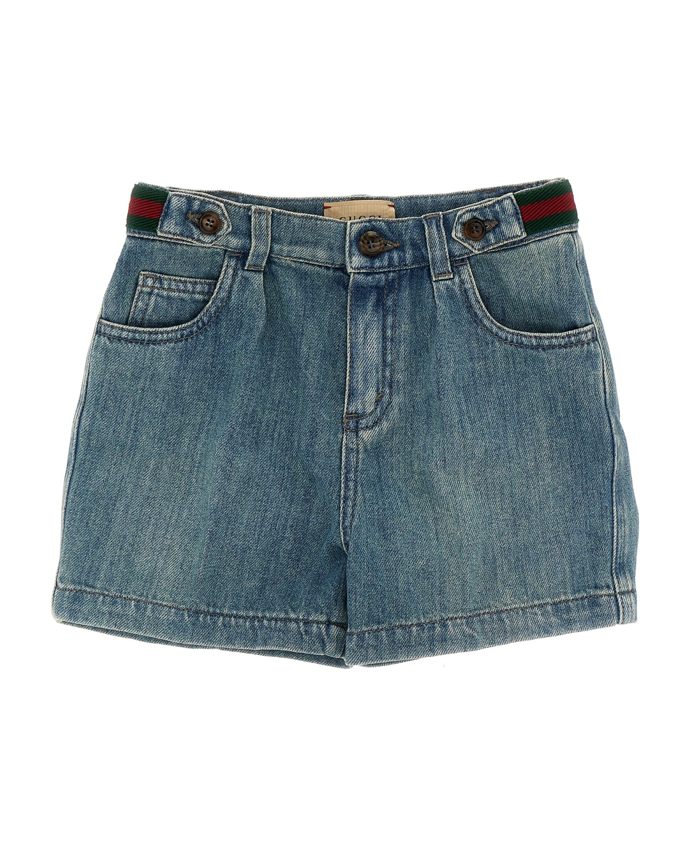 Gucci Web Bermuda Shorts - Light Blue